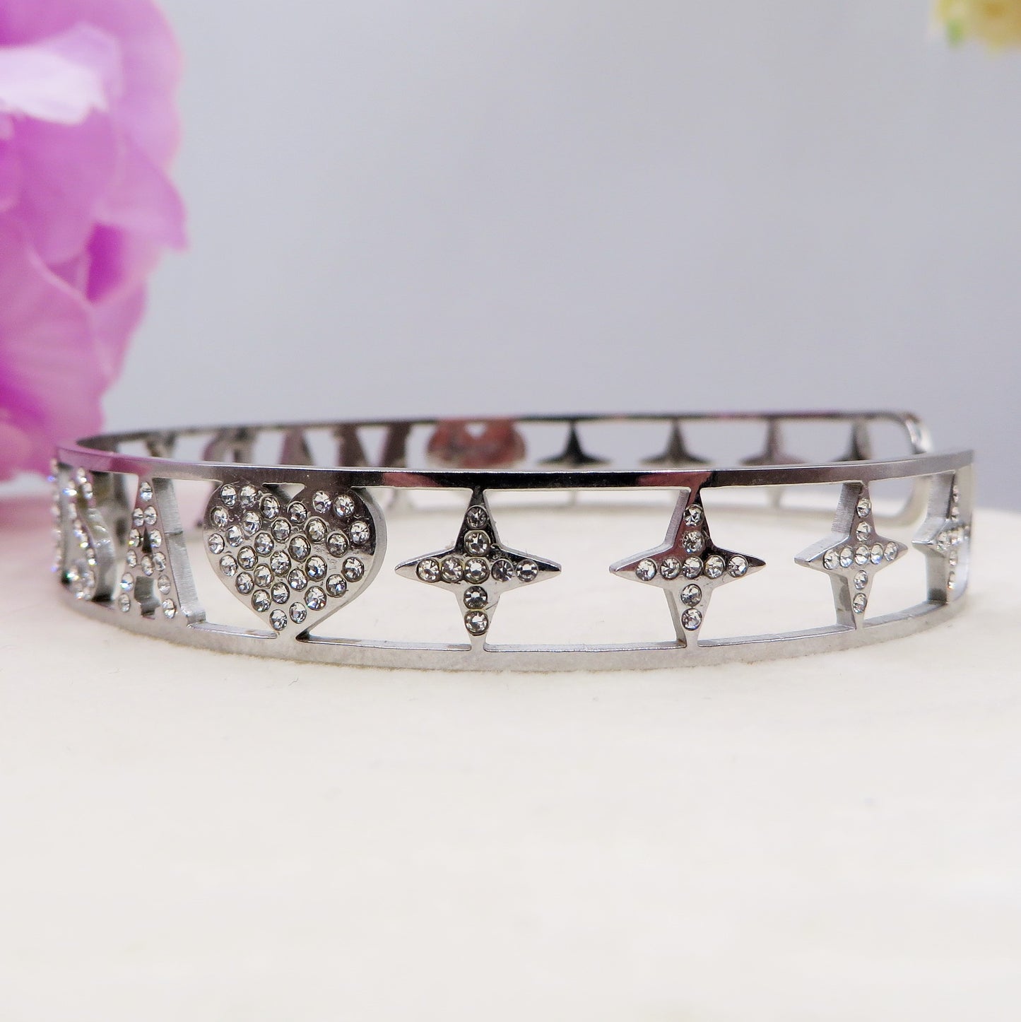 Bracciale BRILLIANT - NOME PERSONALIZZATO in Acciaio Inossidabile