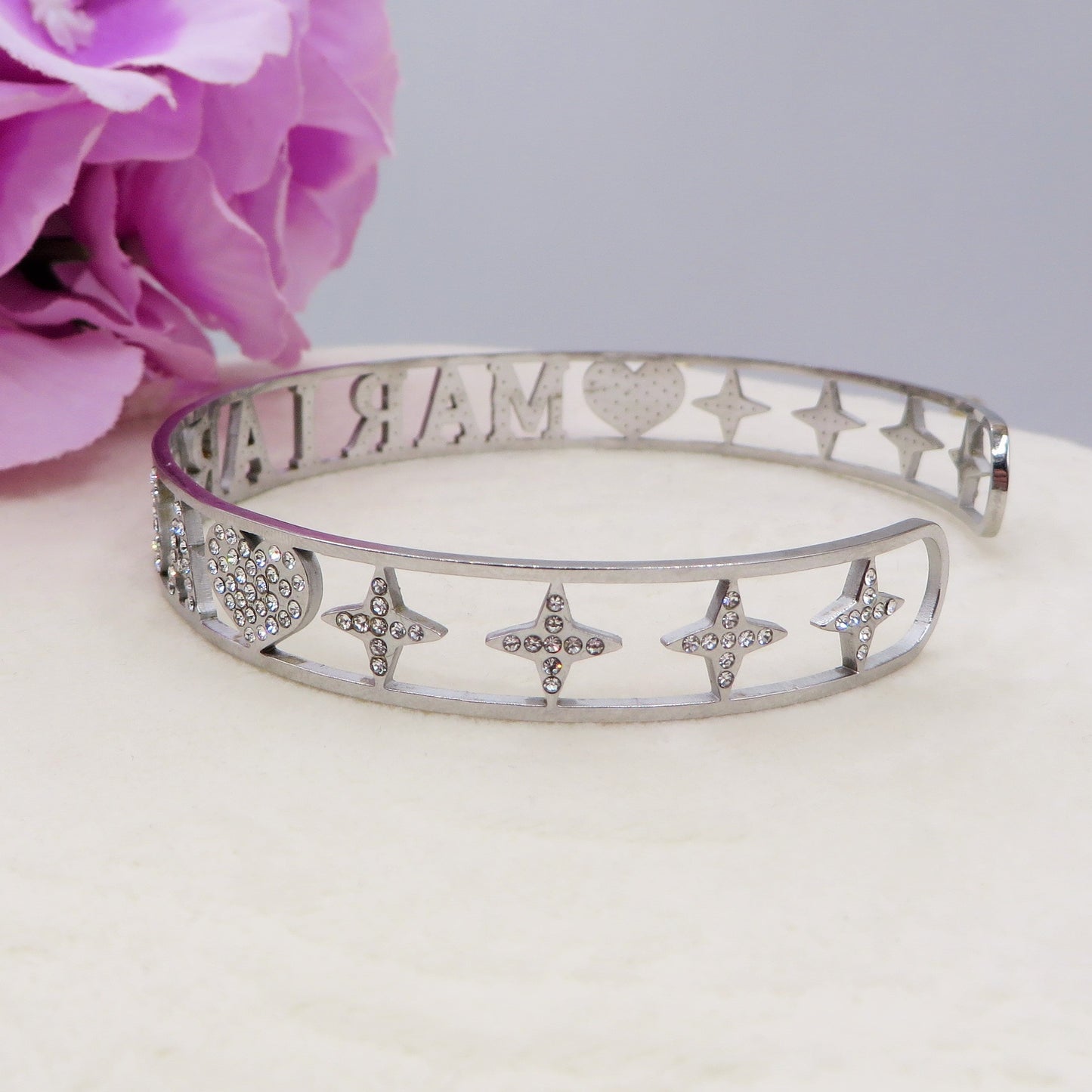 Bracciale BRILLIANT - NOME PERSONALIZZATO in Acciaio Inossidabile