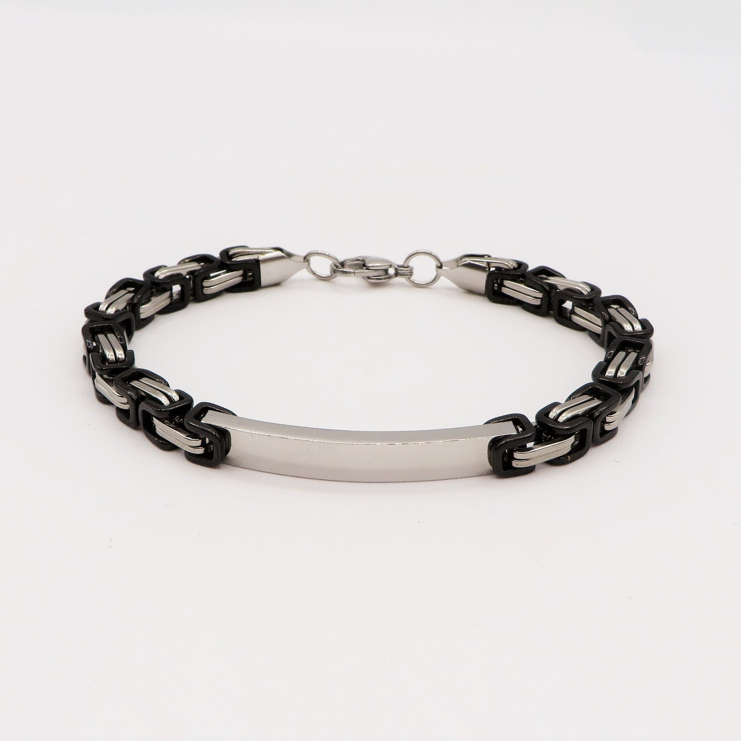 BRACCIALE uomo ACCIAIO INOSSIDABILE catena bicicletta BLACK
