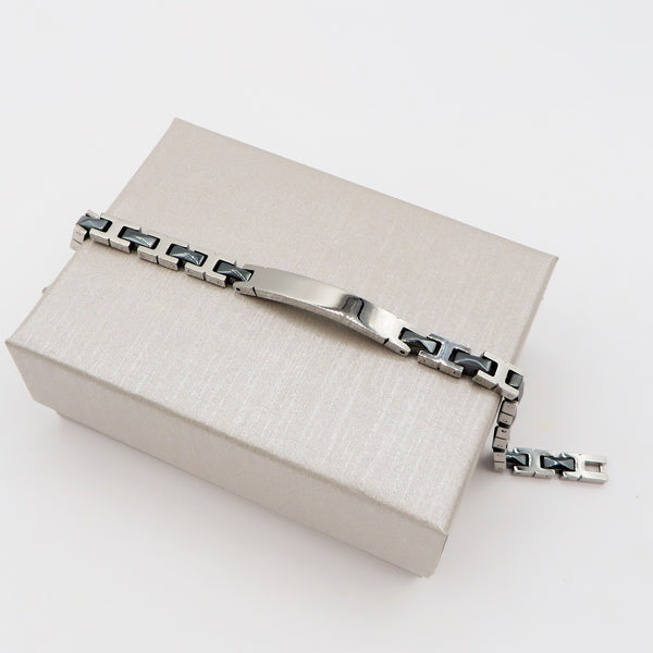 CROSS SET UOMO ~ Acciaio inossidabile Collana croce + bracciale
