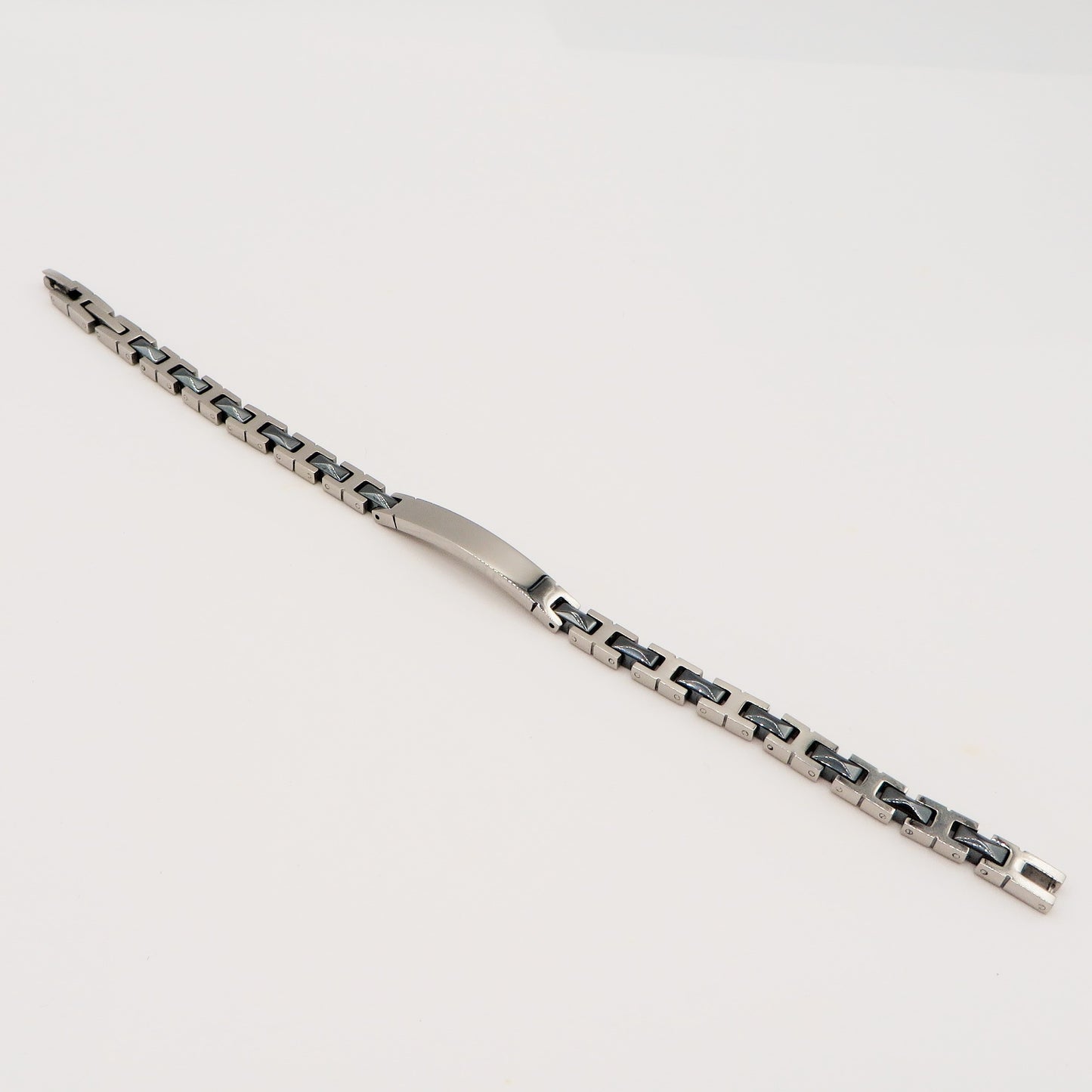 BRACCIALE uomo ACCIAIO INOSSIDABILE catena orologio bicolor