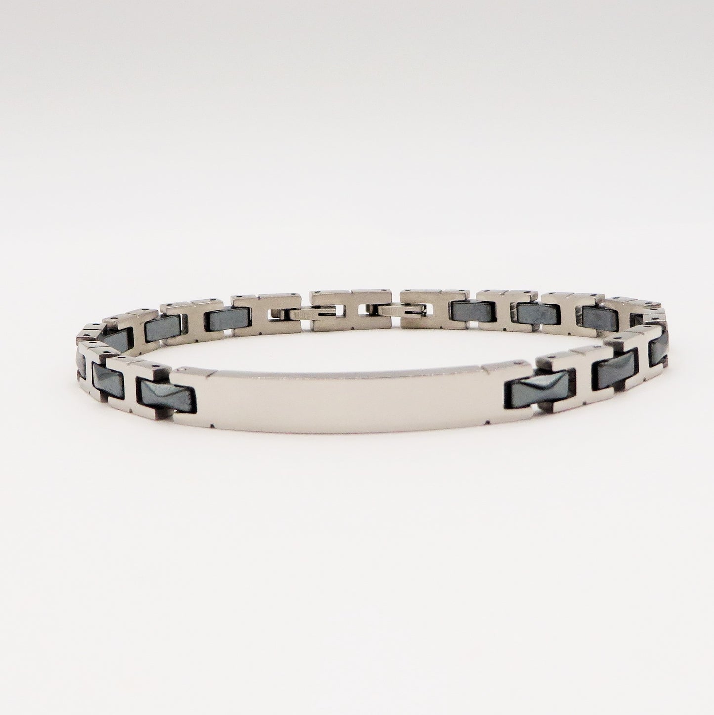 BRACCIALE uomo ACCIAIO INOSSIDABILE catena orologio bicolor