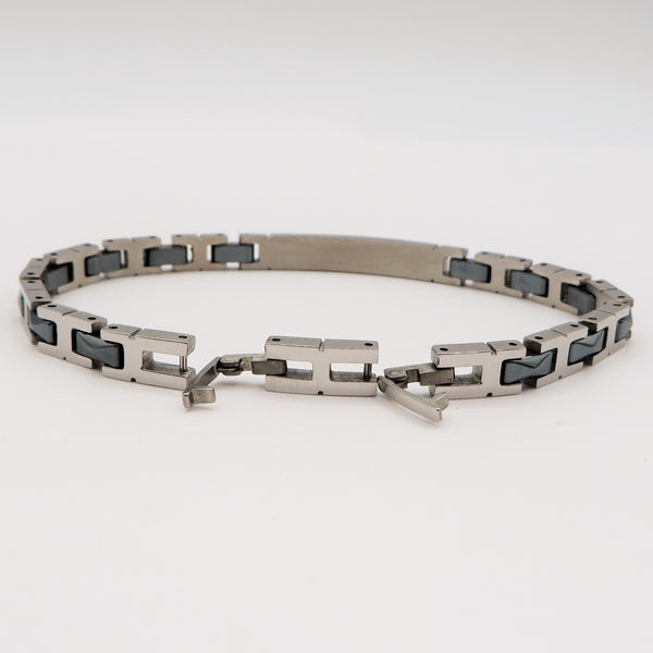 CROSS SET UOMO ~ Acciaio inossidabile Collana croce + bracciale