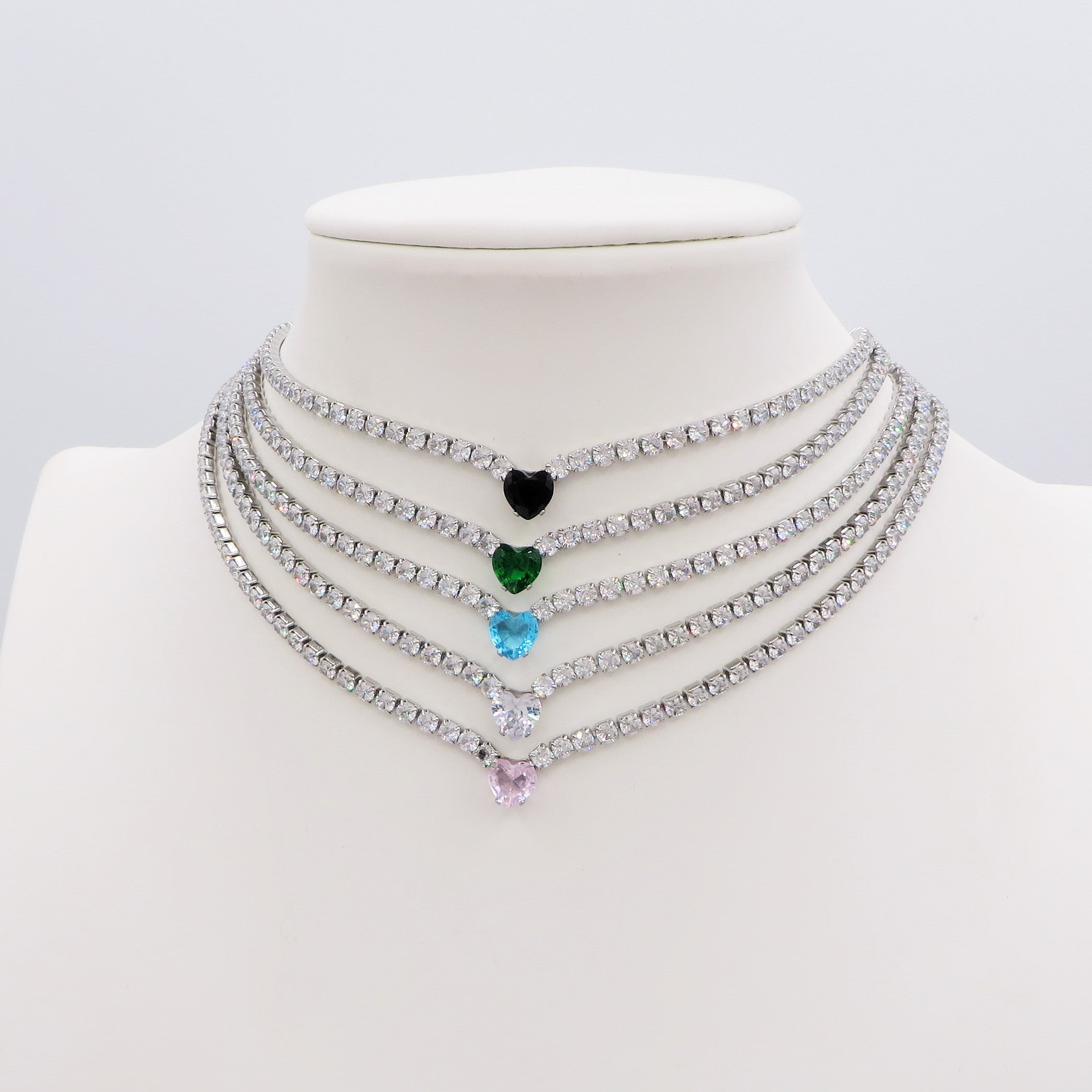 BELLATRIX ~ Bracciale Tennis triplo in ACCIAIO INOSSIDABILE con cubic BELLATRIX ~ Bracciale Tennis triplo in ACCIAIO INOSSIDABILE con cubic