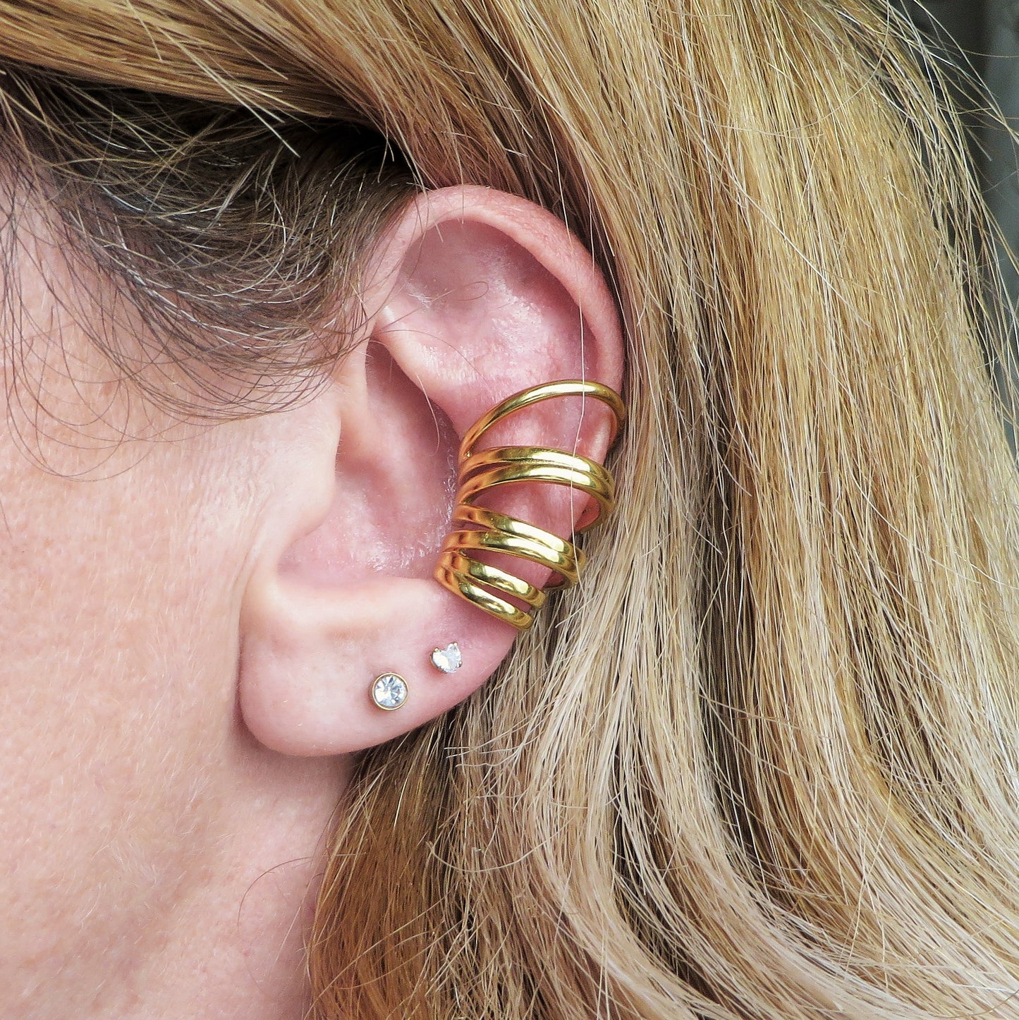 LILITH EARCUFF MULTIPLO ~ ACCIAIO Inossidabile orecchino Senza buco