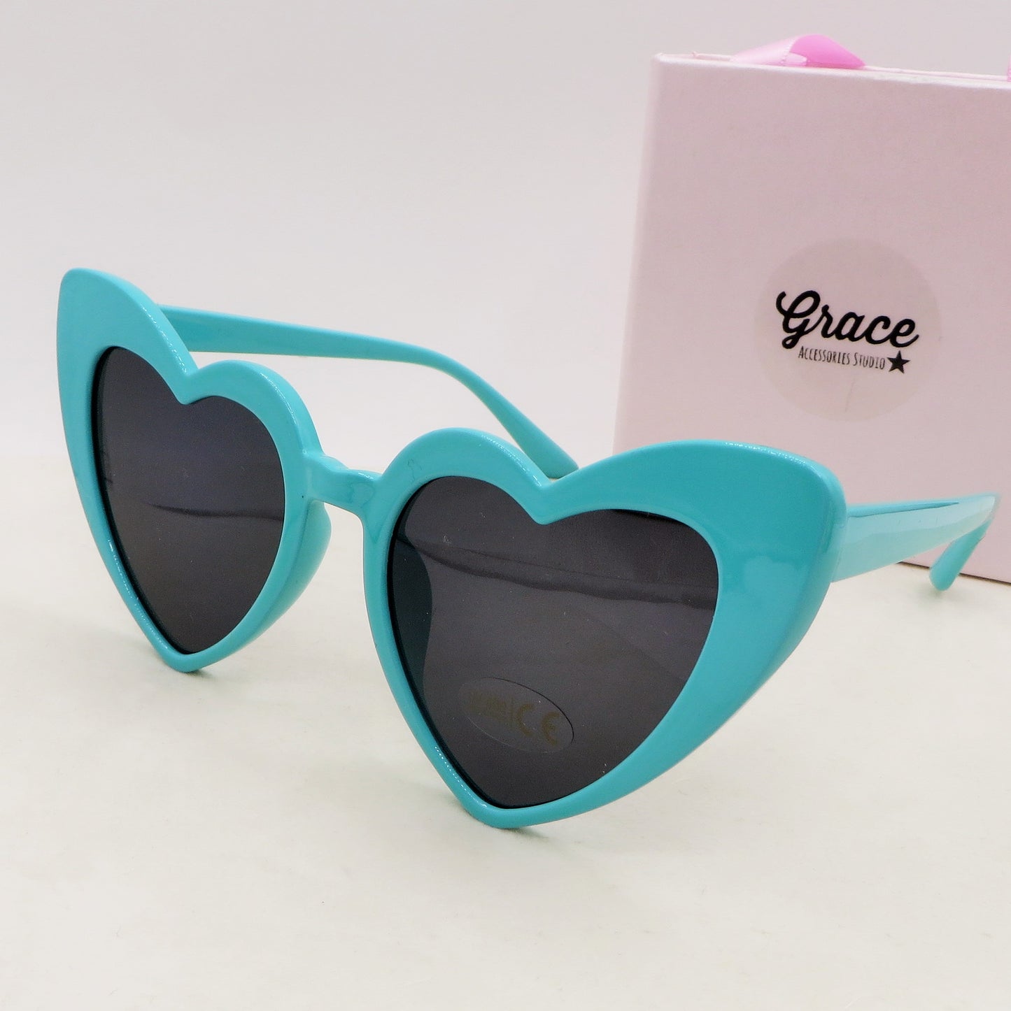BETH - Occhiali da sole a cuore UV400 con custodia