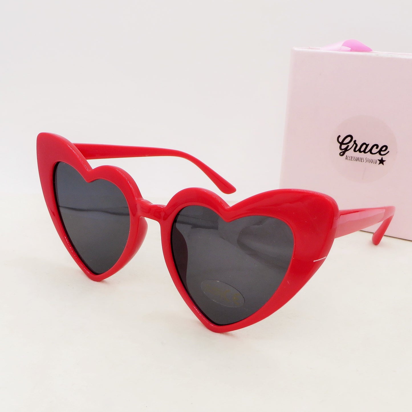 BETH - Occhiali da sole a cuore UV400 con custodia