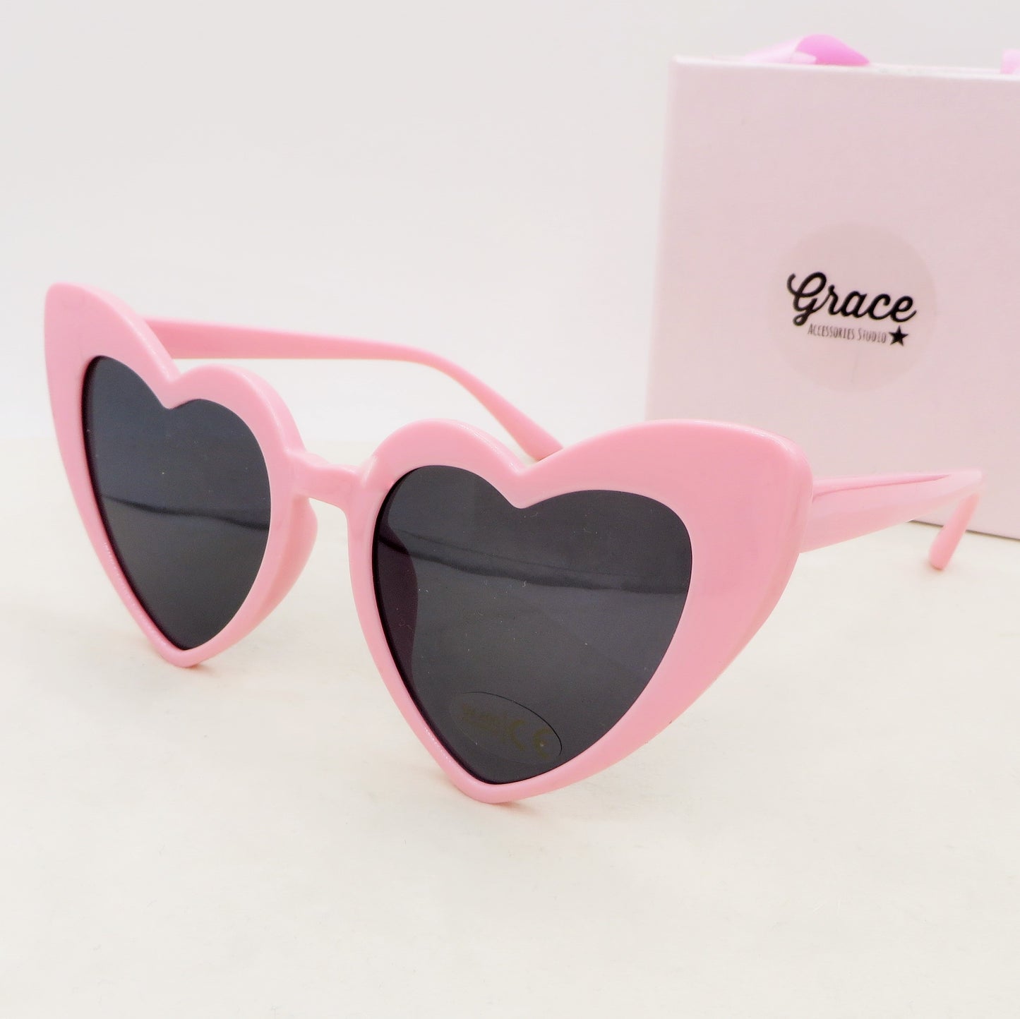 BETH - Occhiali da sole a cuore UV400 con custodia