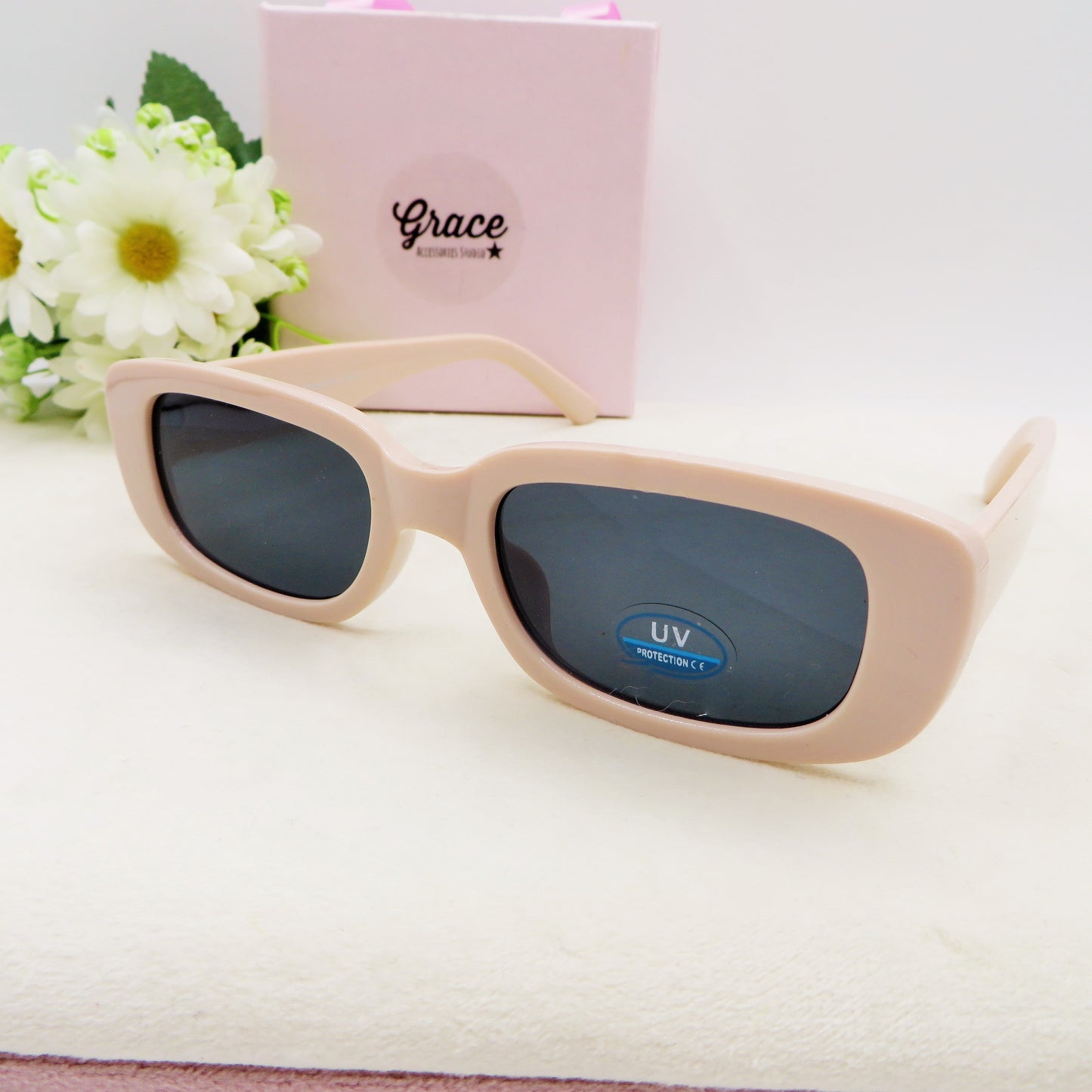 RUTH - Occhiali da sole rettangolare UV400 con custodia