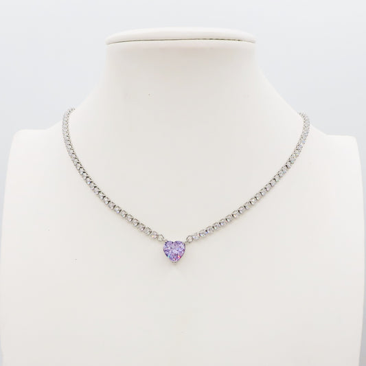 TIANA - Collana tennis cuore con cubic zirconia