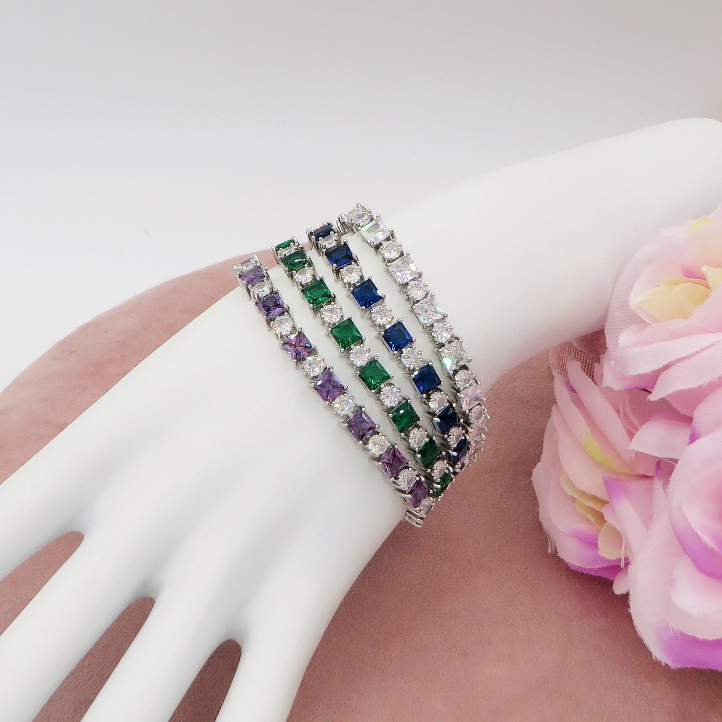 ARIANA - Bracciale Tennis con Cubic Zirconia colours