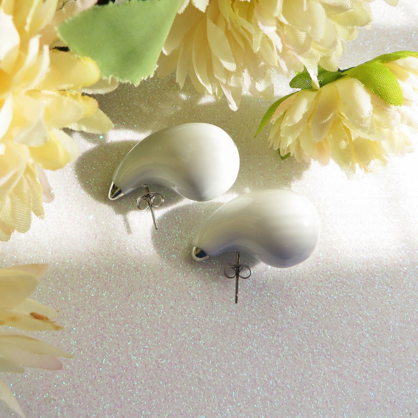 DROP SPRING COLOURS - ACCIAIO inossidabile ~ Paio Orecchini goccia bombe' smaltati
