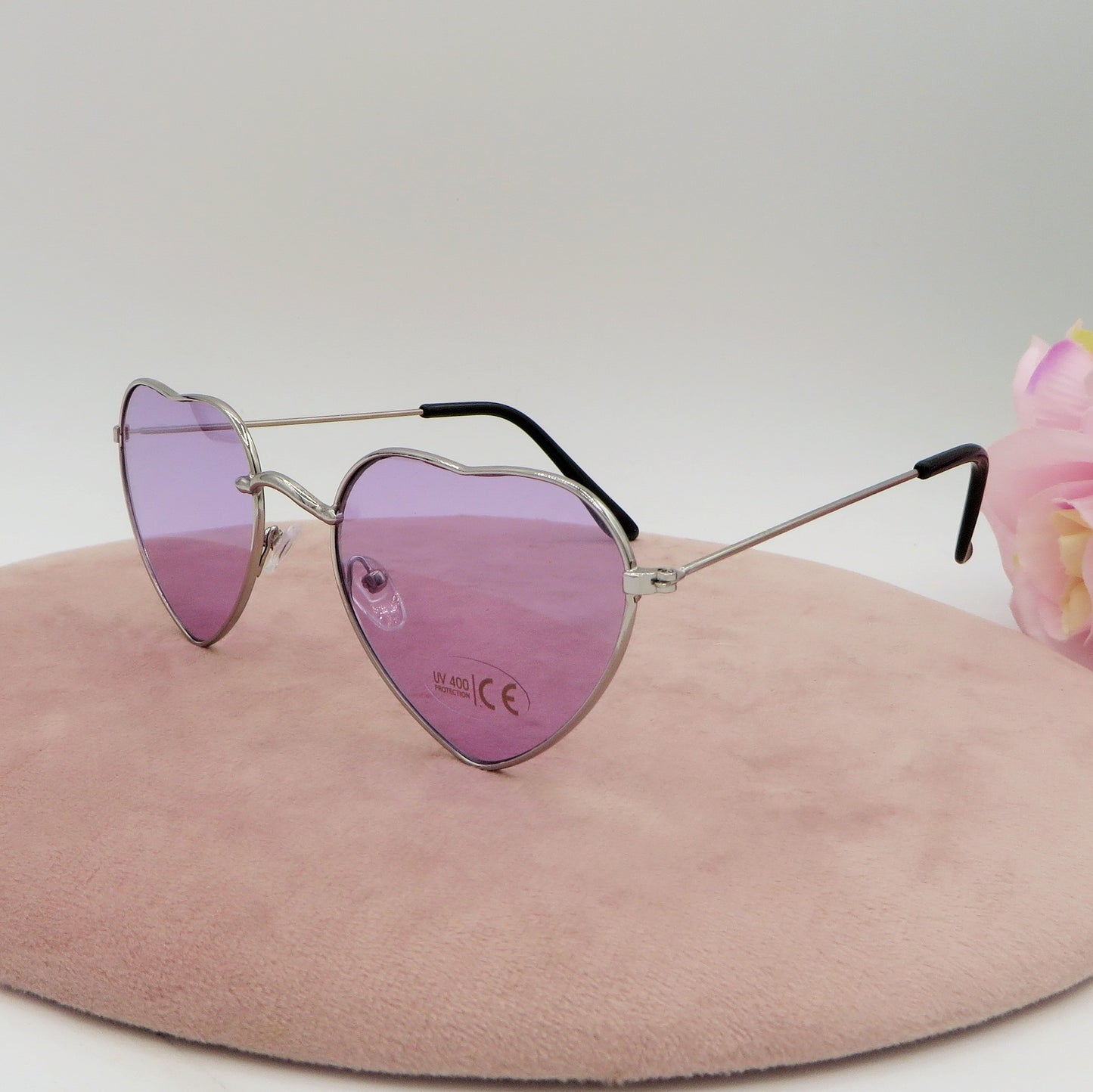 ADELINE - Occhiali da sole a cuore UV400 con custodia