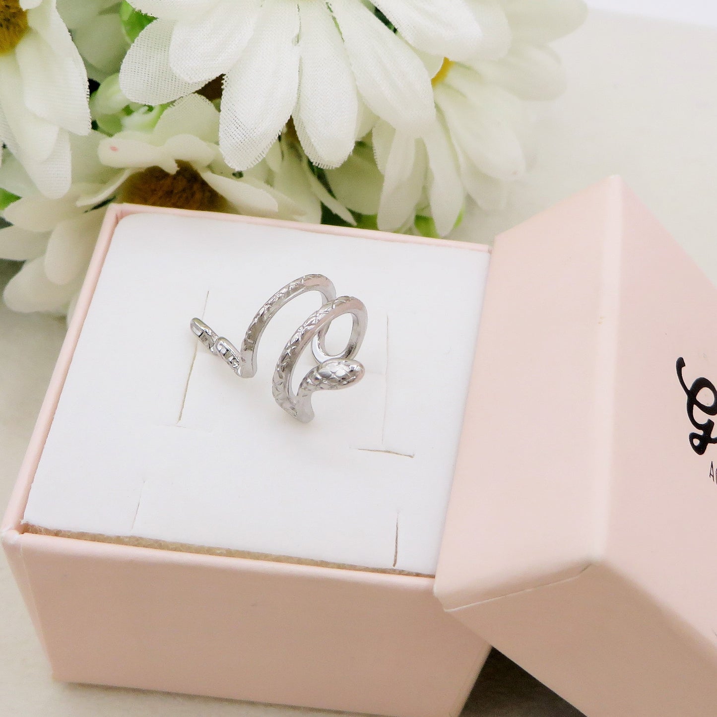 EVE EARCUFF Snake ~ ACCIAIO Inossidabile orecchino Senza buco