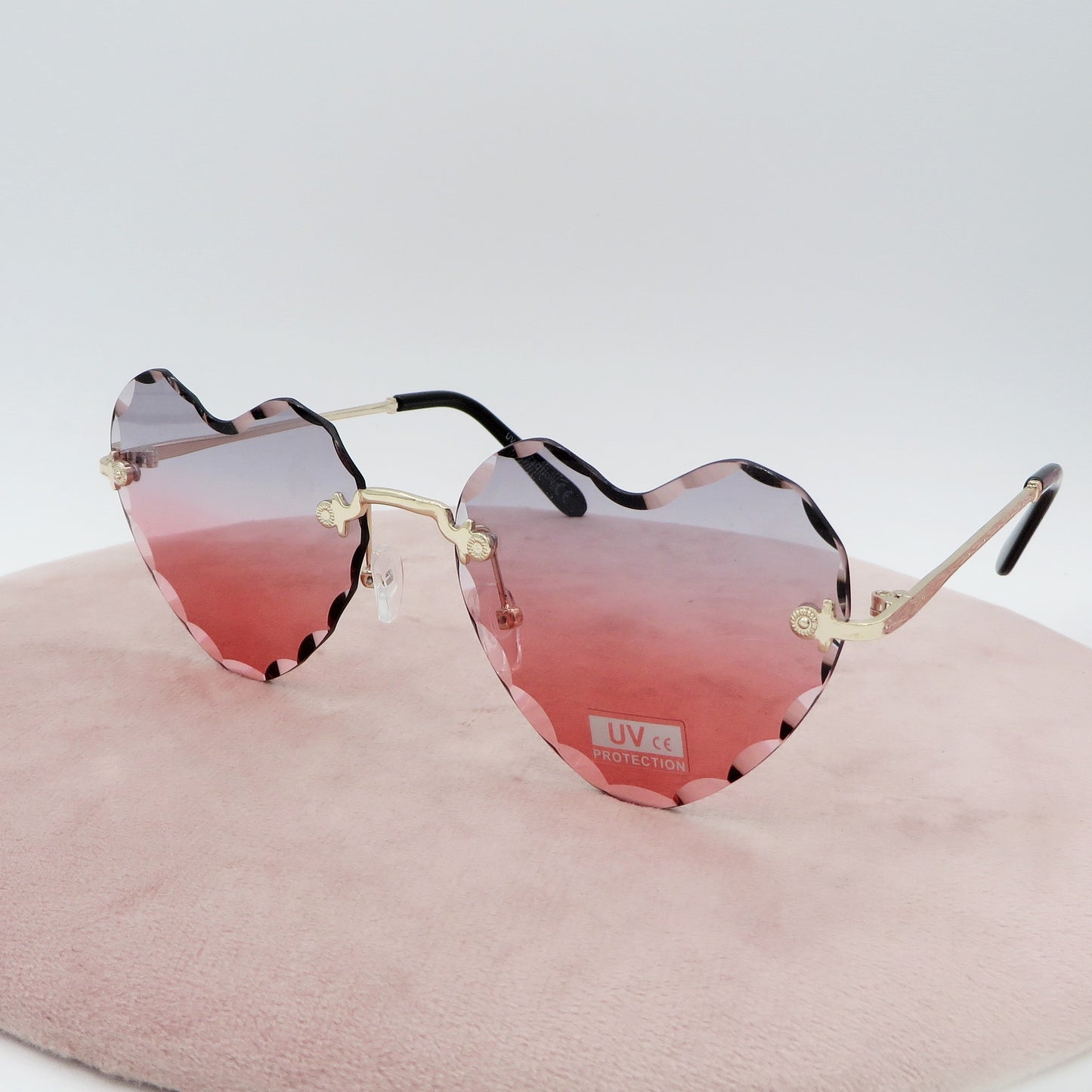 ADELINE - Occhiali da sole a cuore UV400 con custodia