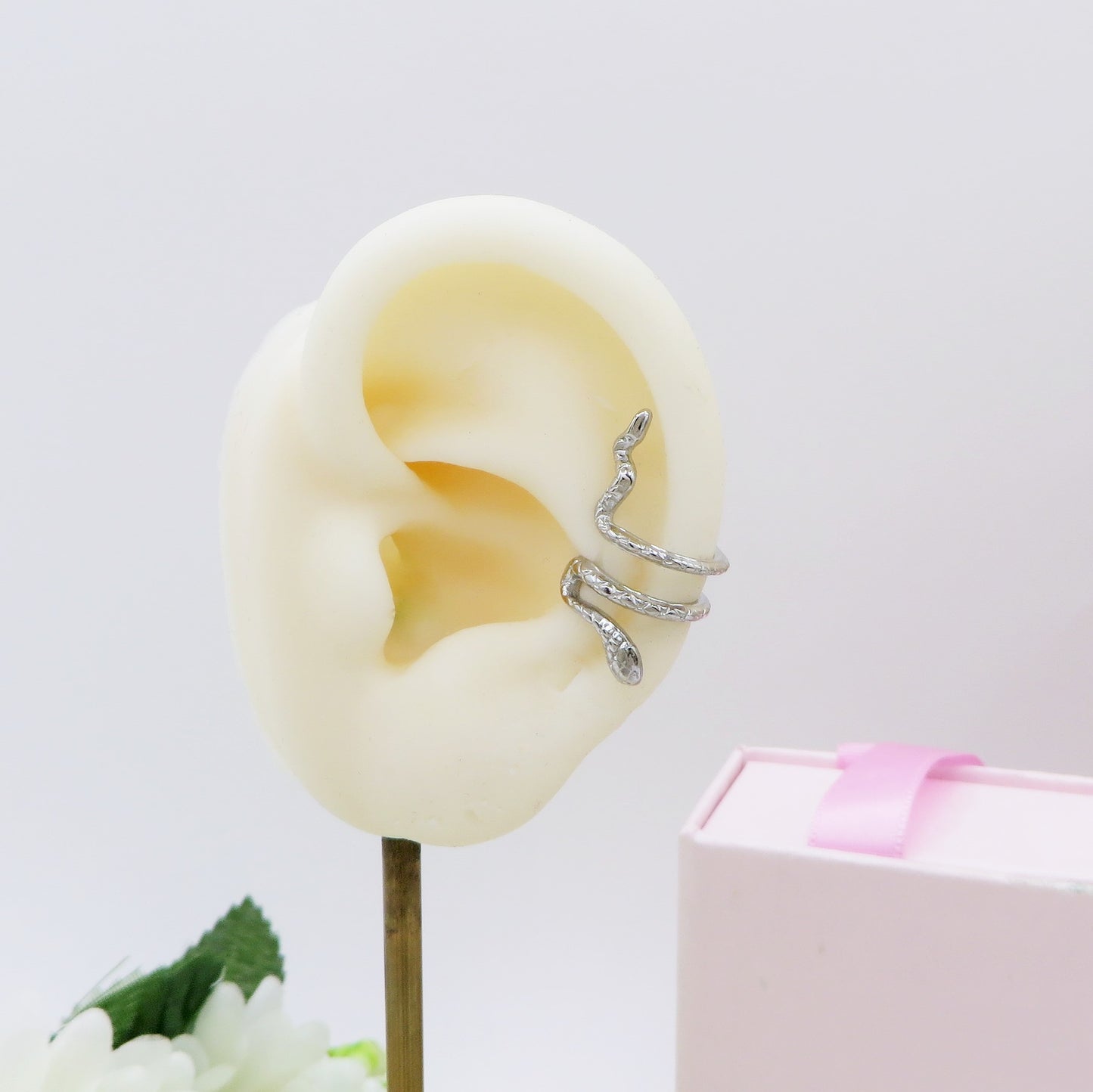 EVE EARCUFF Snake ~ ACCIAIO Inossidabile orecchino Senza buco