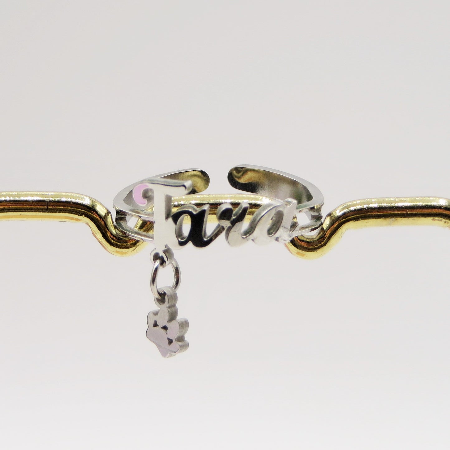 Anello Nome PERSONALIZZATO 🐾 Zampa - ACCIAIO INOSSIDABILE regolabile