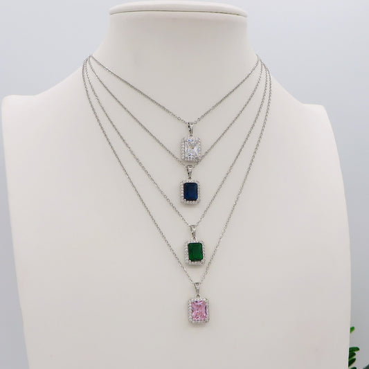 ARIANA - Collana con pendente in cubic zirconia colours