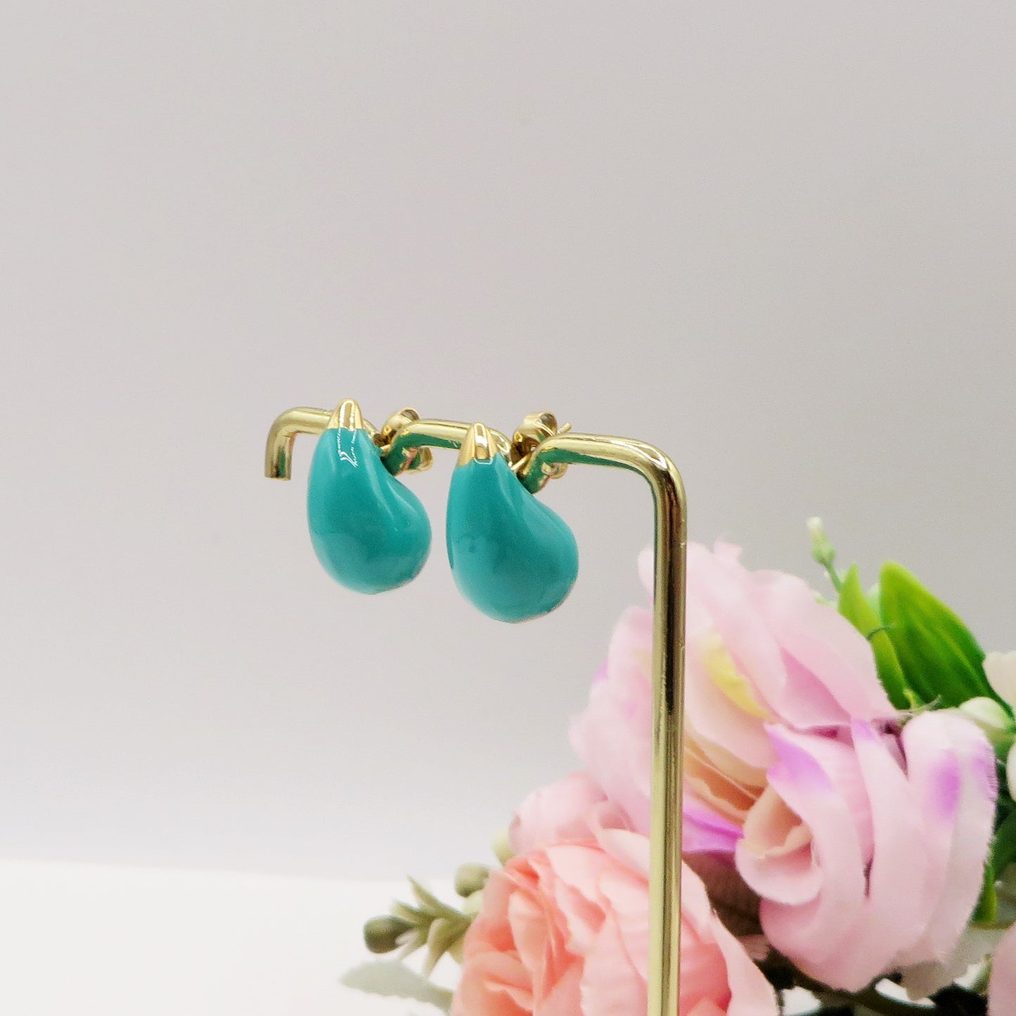 DROP SPRING COLOURS XS 2cm - ACCIAIO inossidabile ~ PAIO Orecchini goccia bombe' smaltati