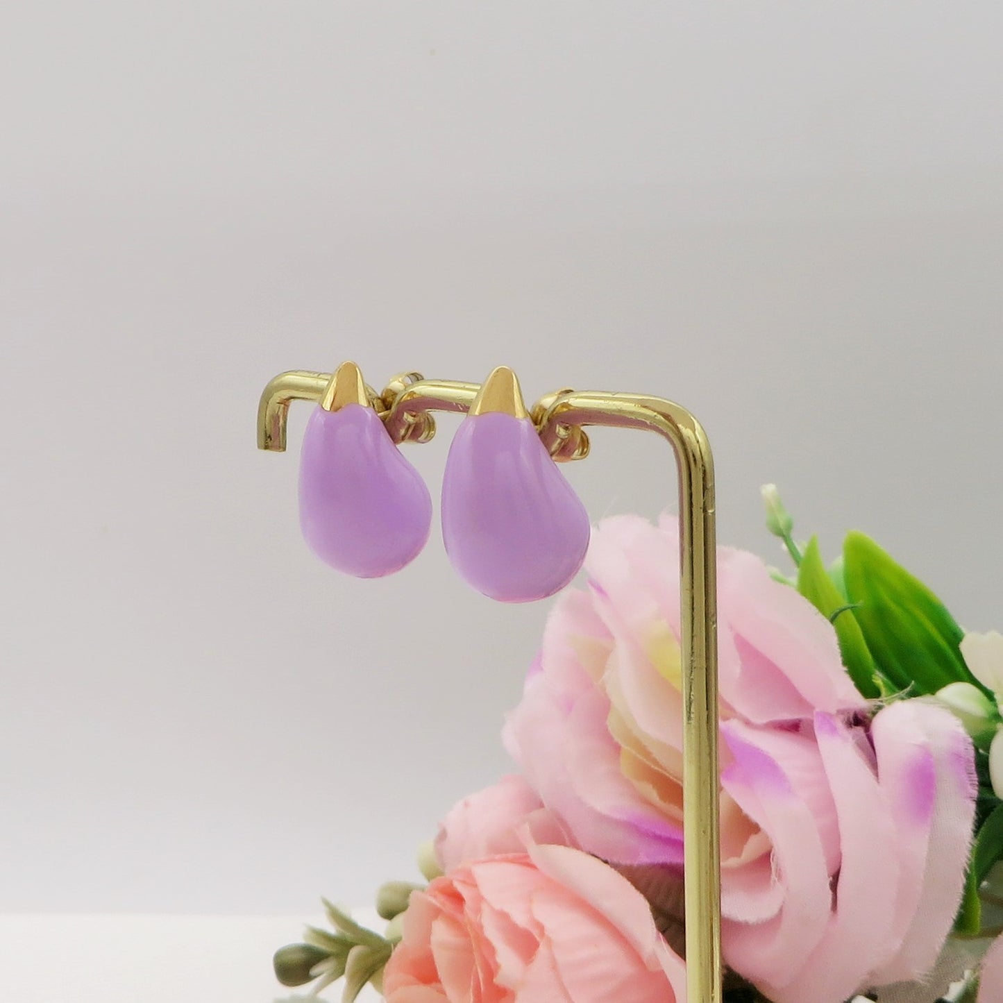 DROP SPRING COLOURS XS 2cm - ACCIAIO inossidabile ~ PAIO Orecchini goccia bombe' smaltati