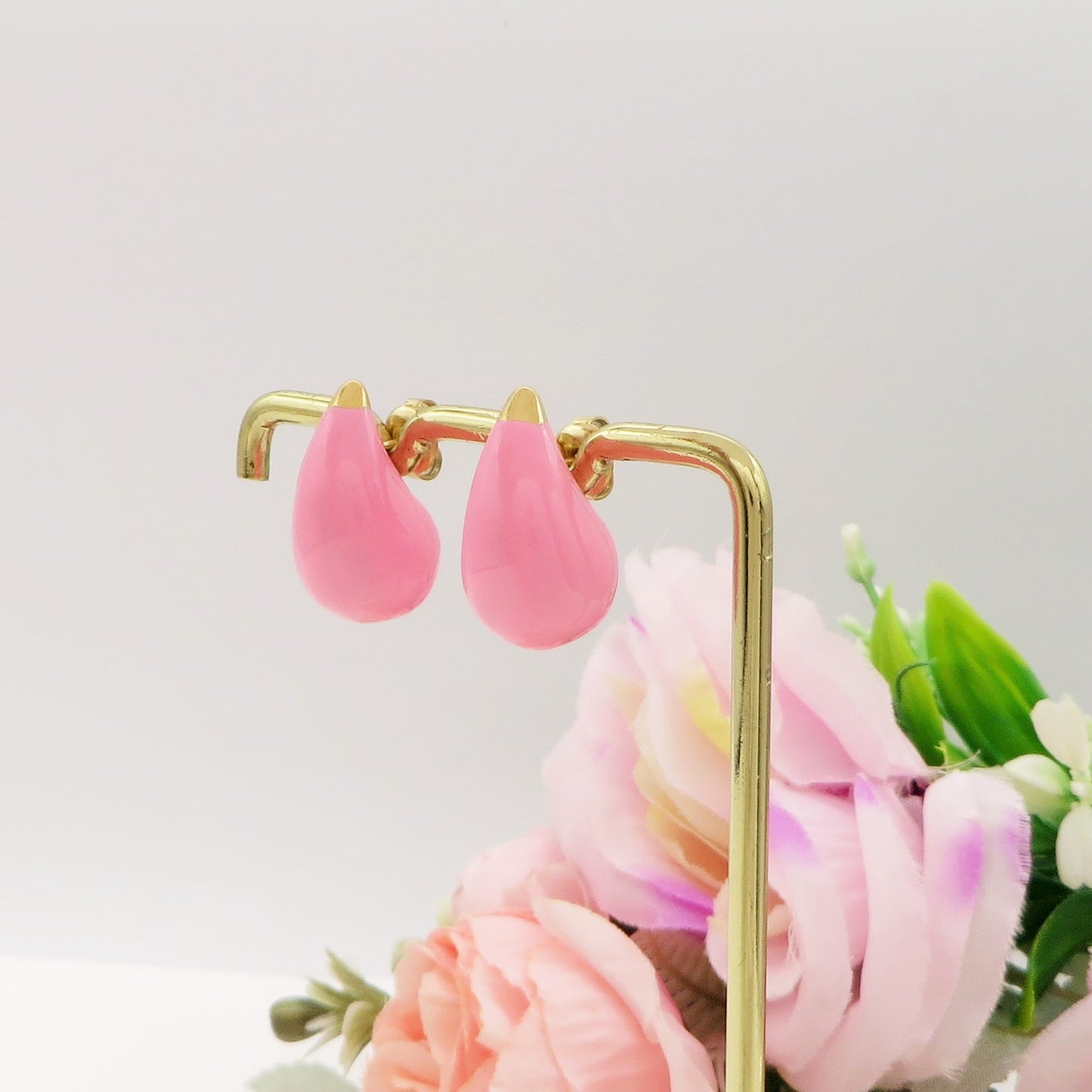 DROP SPRING COLOURS XS 2cm - ACCIAIO inossidabile ~ PAIO Orecchini goccia bombe' smaltati