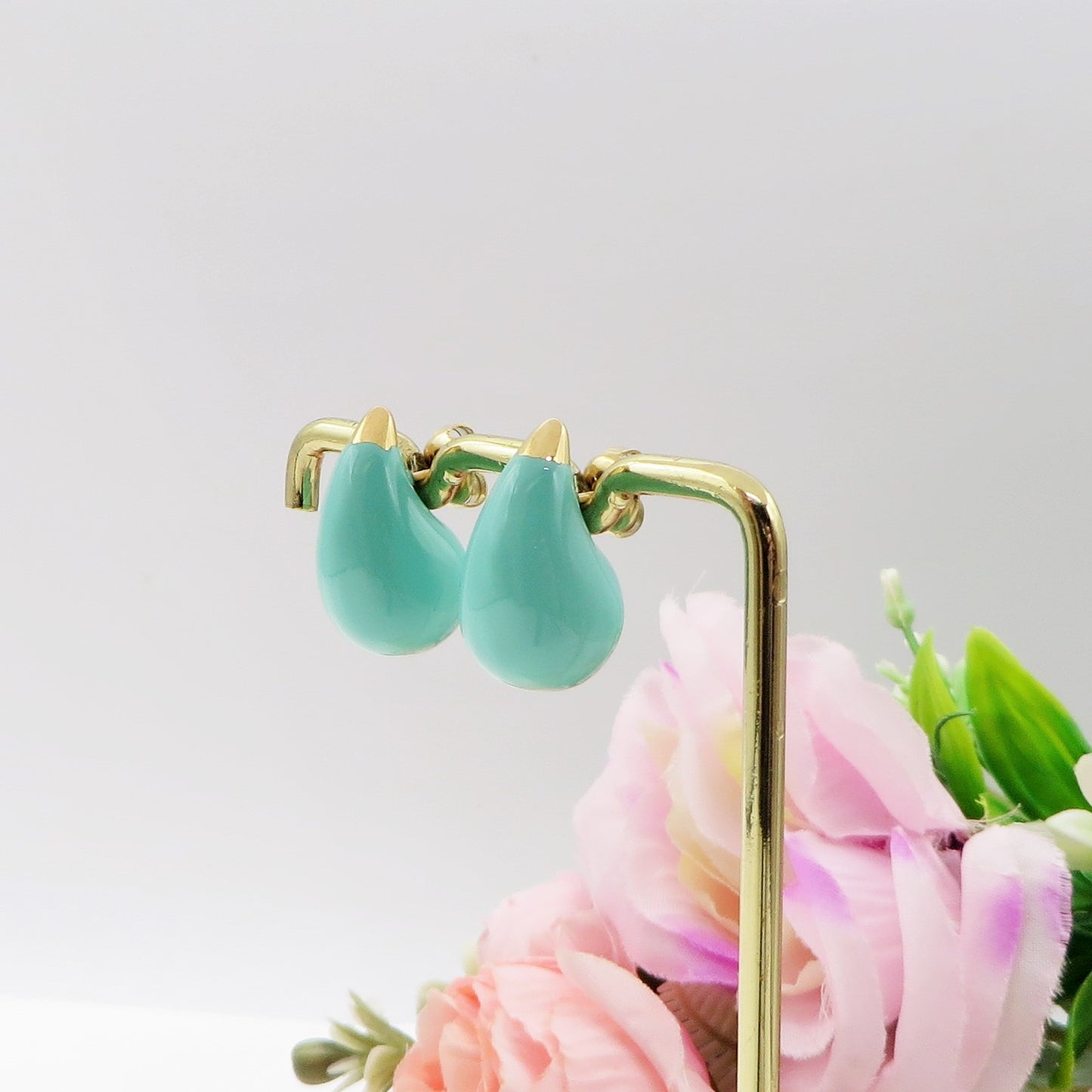 DROP SPRING COLOURS XS 2cm - ACCIAIO inossidabile ~ PAIO Orecchini goccia bombe' smaltati