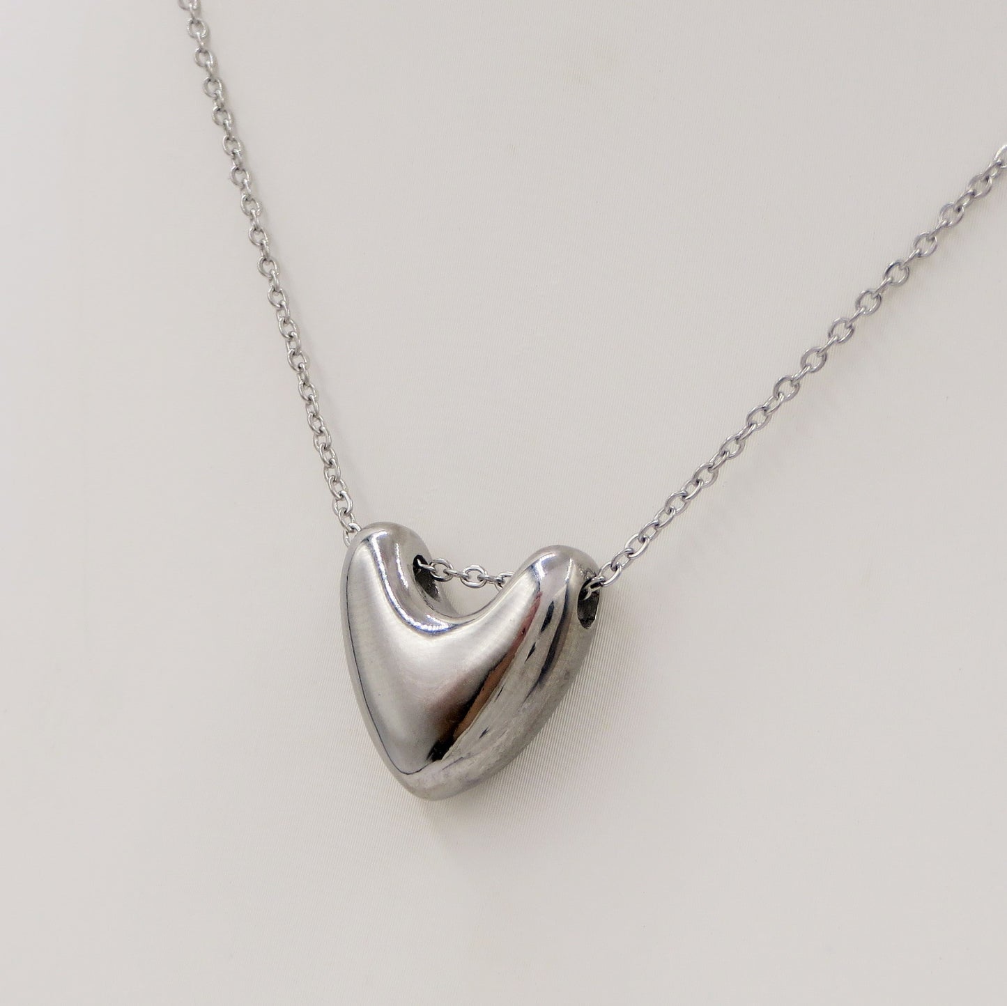 TORI ~ ACCIAIO INOSSIDABILE - Collana ciondoli cuori bombè