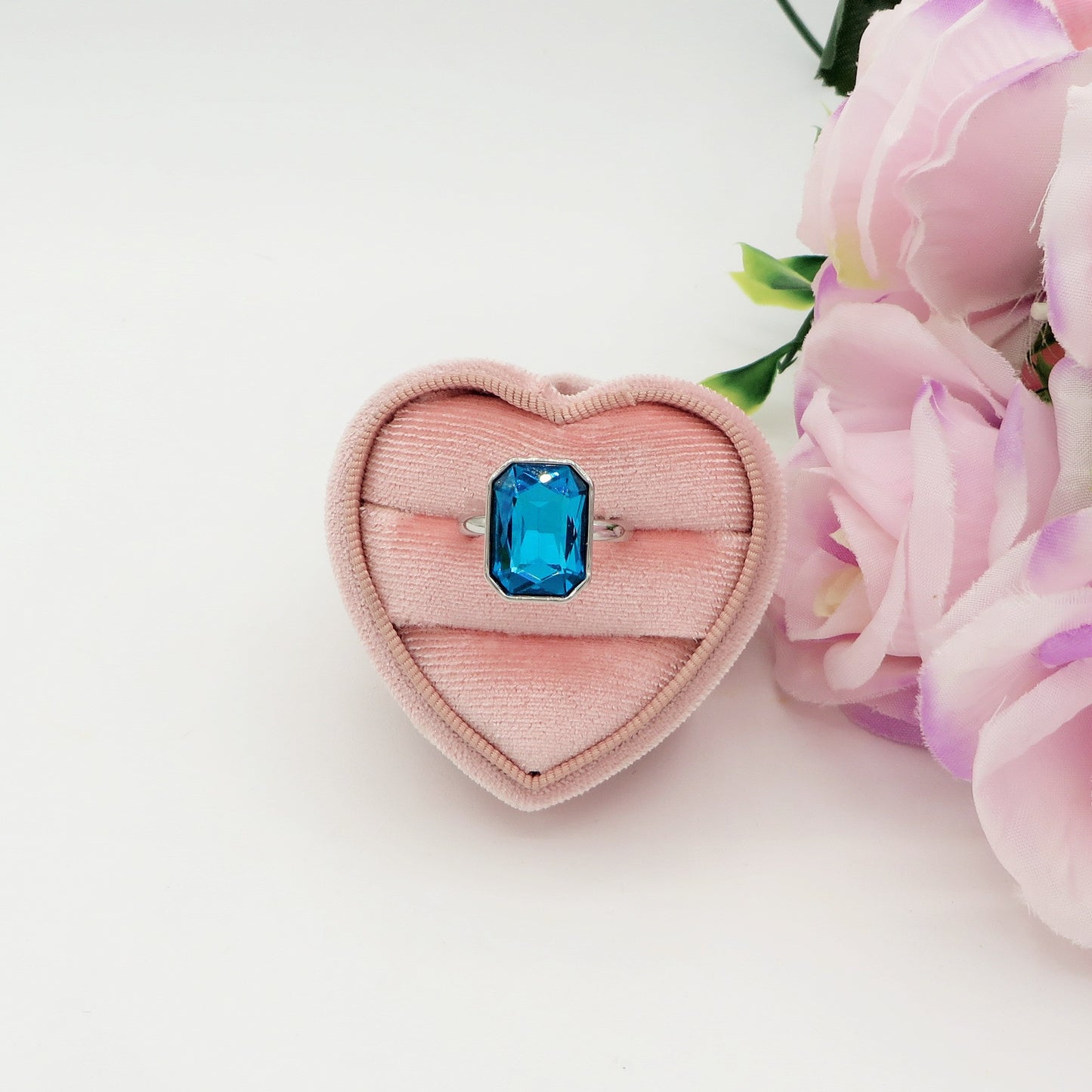 TAYLOR ~ Anello regolabile in ACCIAIO INOSSIDABILE con pietra