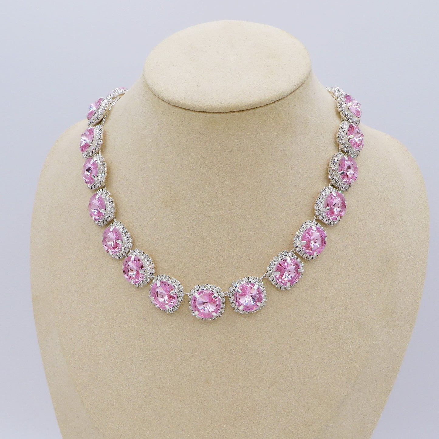 DELILAH COLOURS Collier Tennis - Collana con Cubic Zirconia rotondi