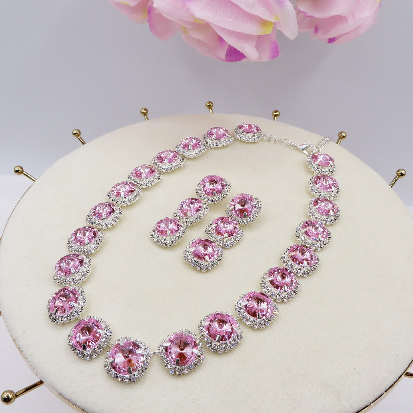 DELILAH PENDENTI COLOURS ~ Orecchini in Cubic Zirconia rotondo