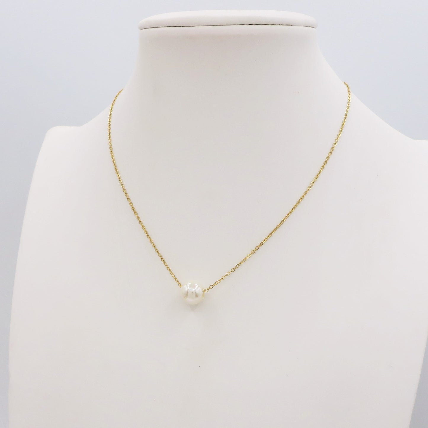 SOLITARIO PEARL - ACCIAIO INOSSIDABILE- collana con pendente solitario perla