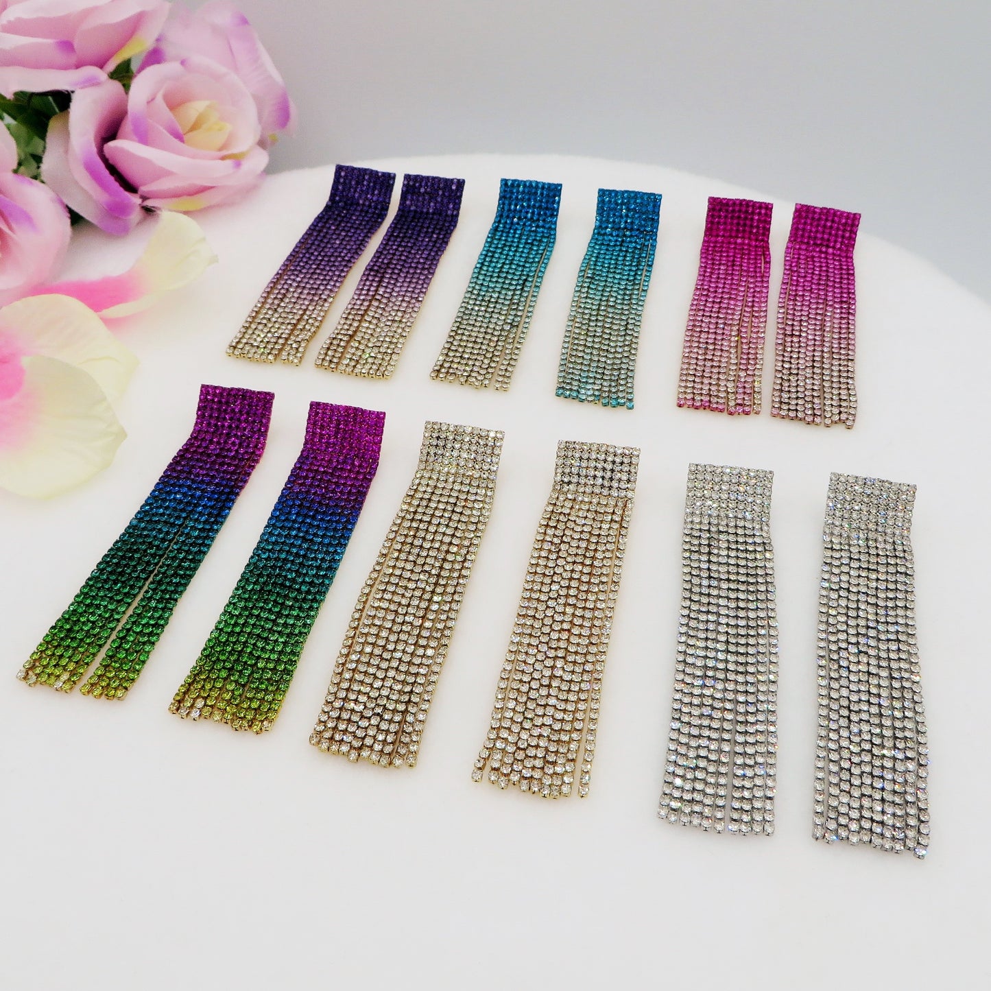 DESTINY ~ Orecchini a cascata in Cubic Zirconia