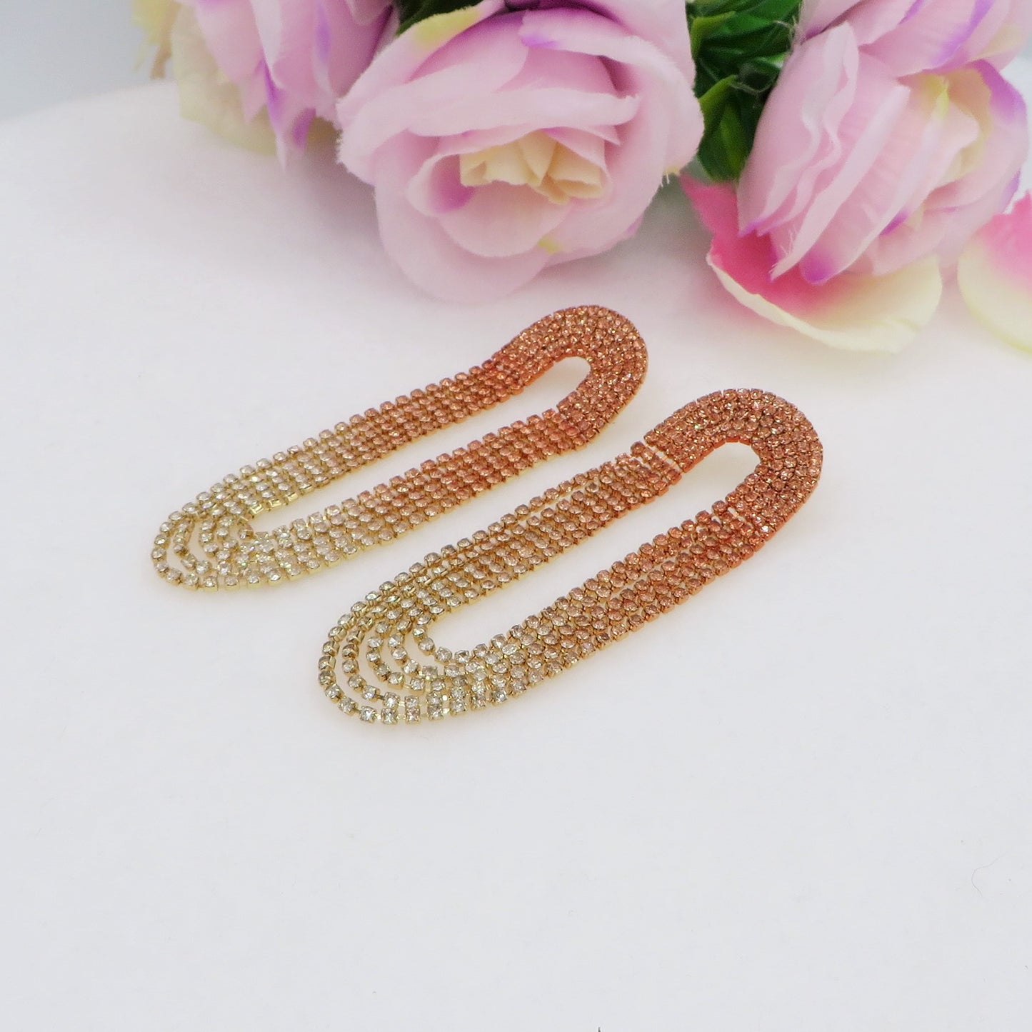 GABRIELLE ~ Orecchini a cascata in Cubic Zirconia