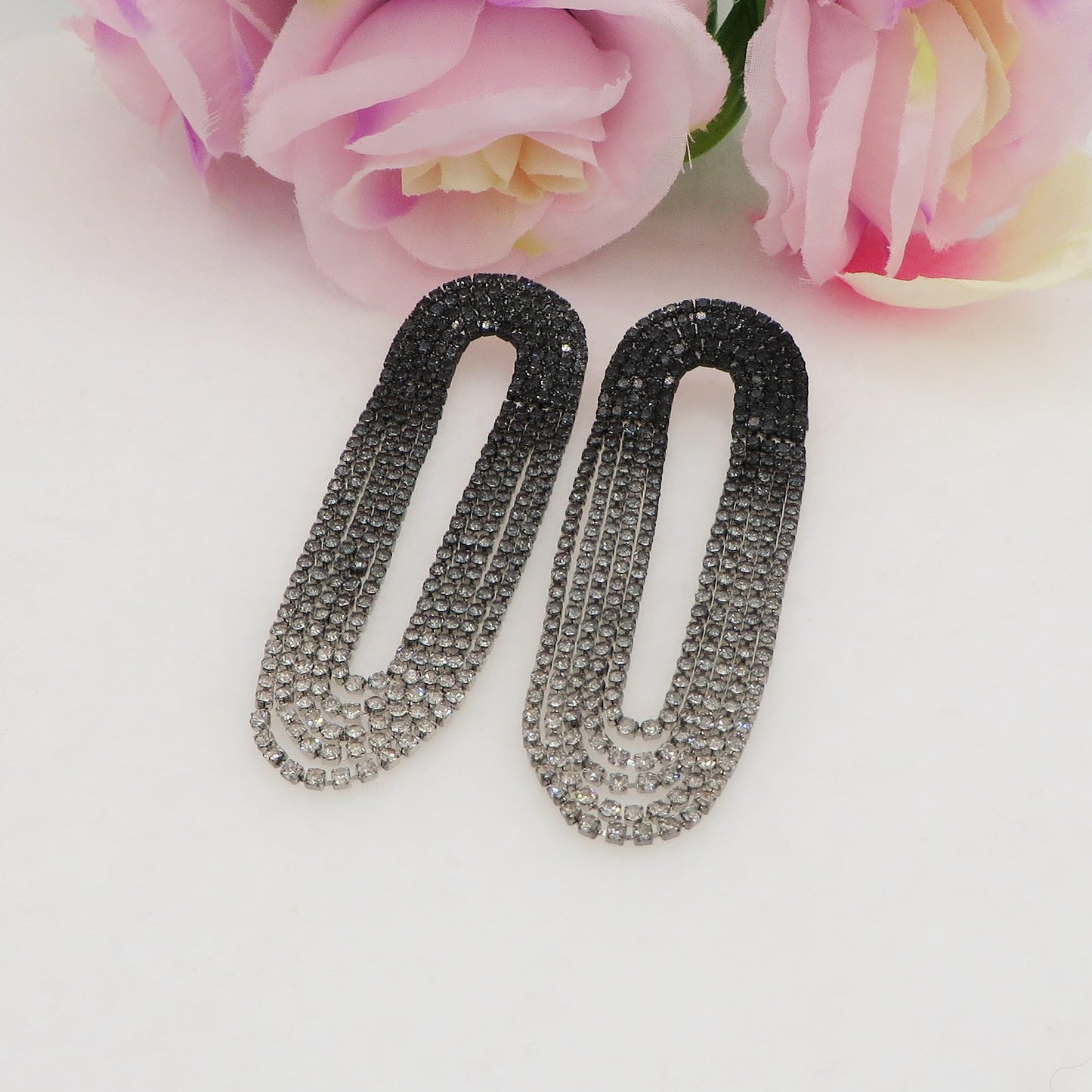 GABRIELLE ~ Orecchini a cascata in Cubic Zirconia