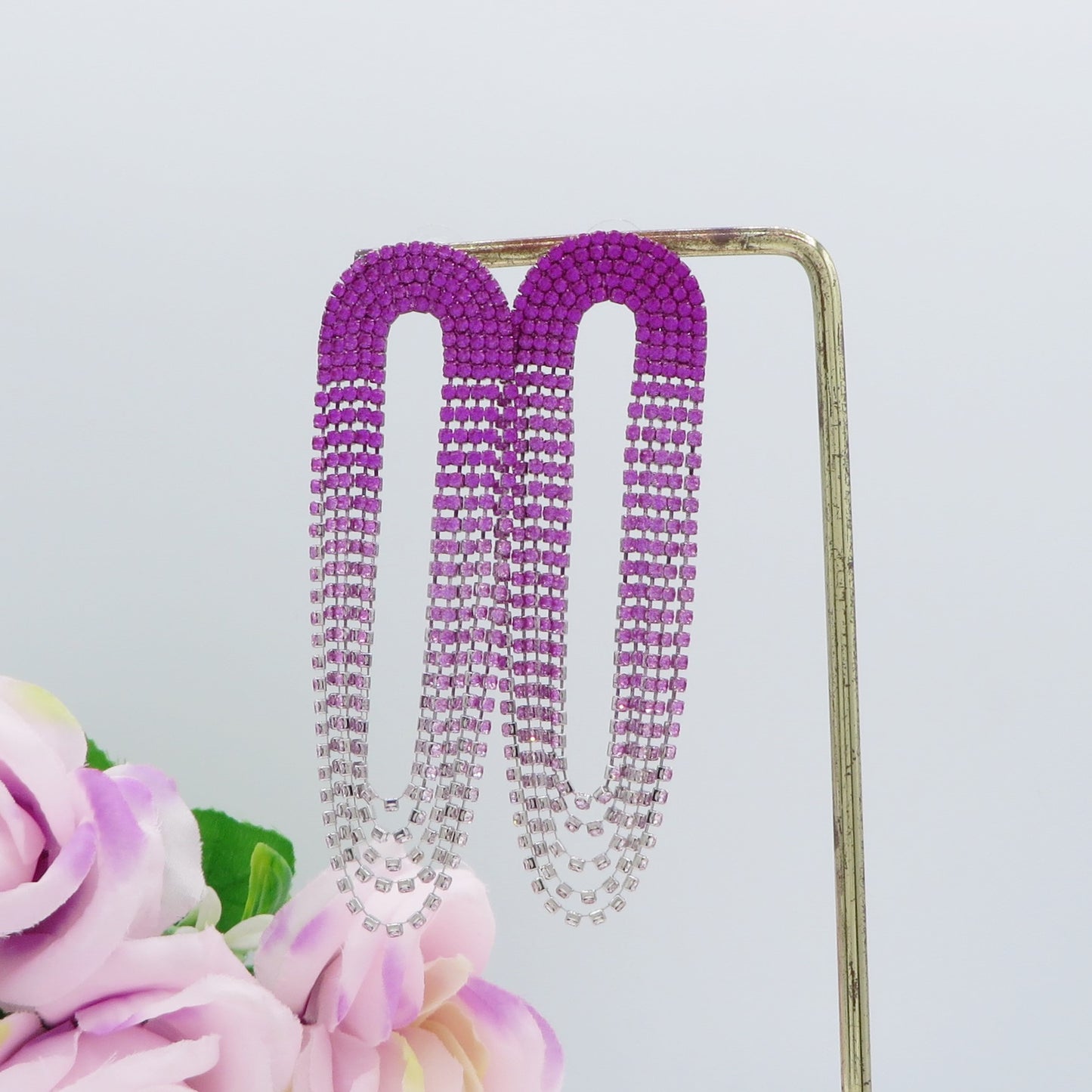 GABRIELLE ~ Orecchini a cascata in Cubic Zirconia