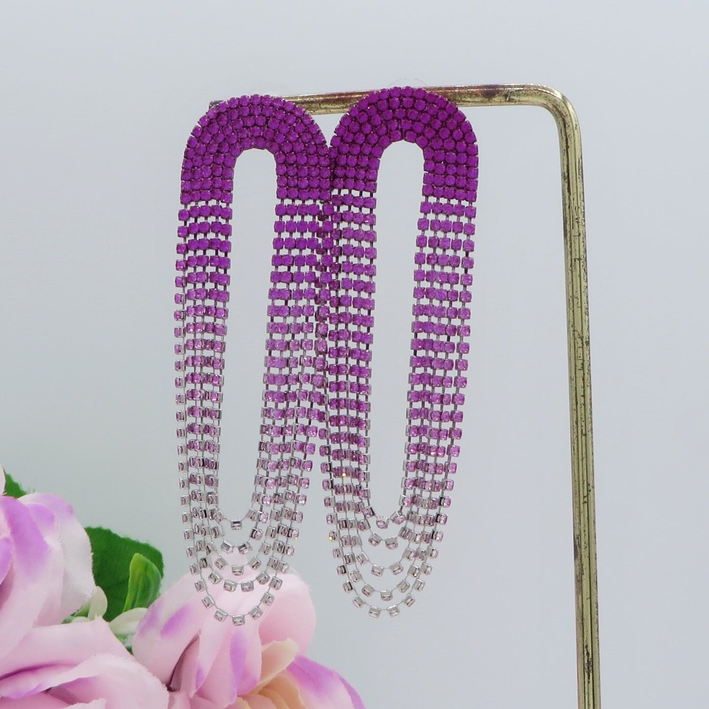 GABRIELLE ~ Orecchini a cascata in Cubic Zirconia