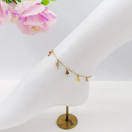 CANDY CAVIGLIERA - in ACCIAIO inossidabile con pendenti in cubic zirconia