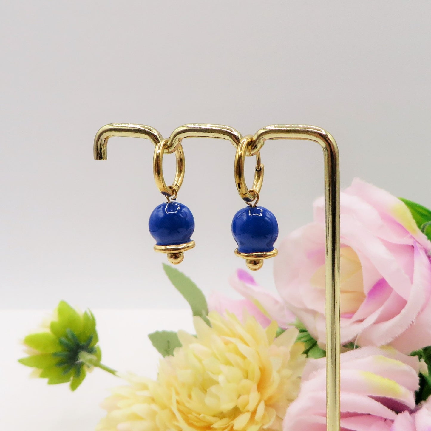 TINKERBELL HOOPS COLOURS ~ ACCIAIO INOSSIDABILE ~ Orecchini mini cerchi a campanella in ACCIAIO INOSSIDABILE