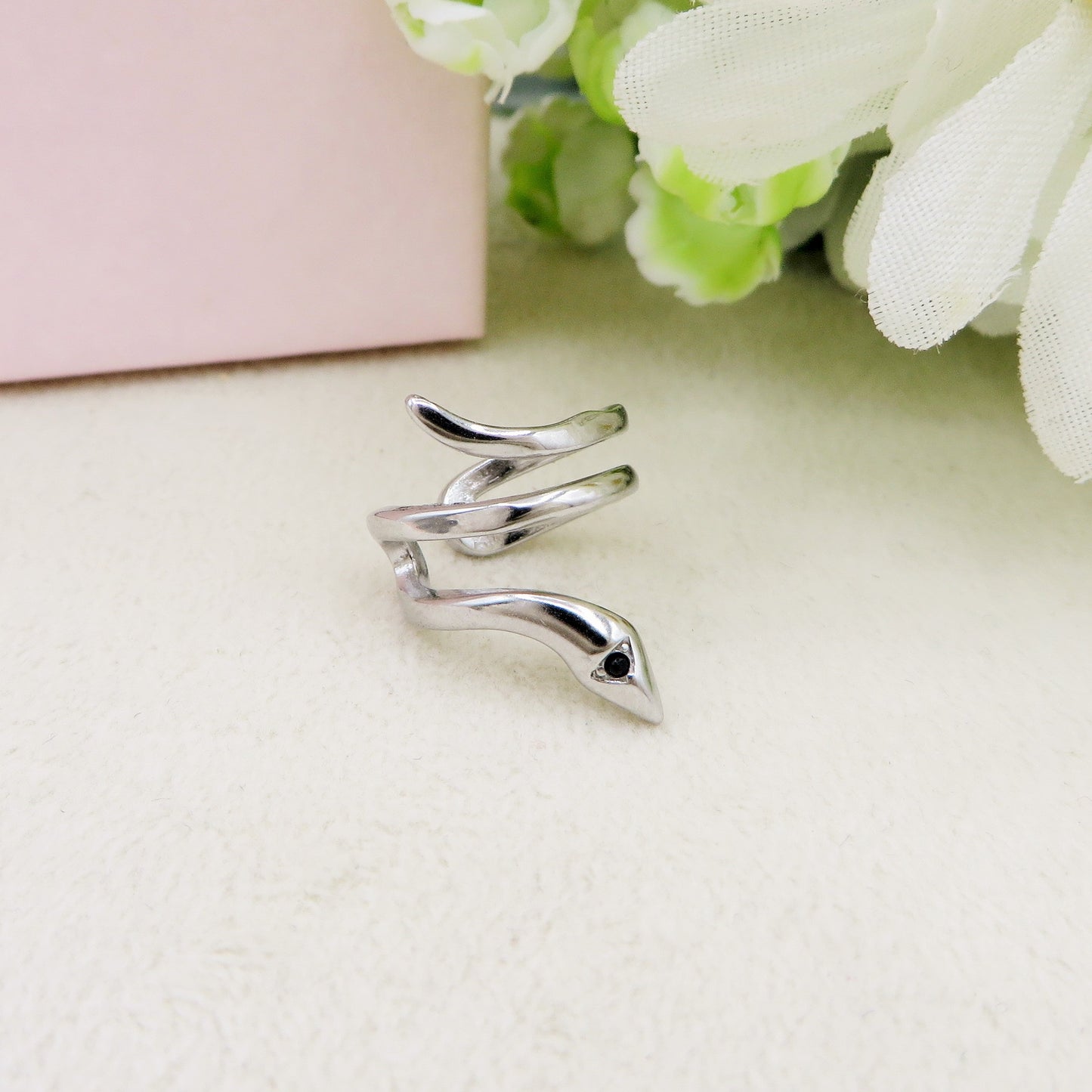 EVE EARCUFF Snake ~ ACCIAIO Inossidabile orecchino Senza buco