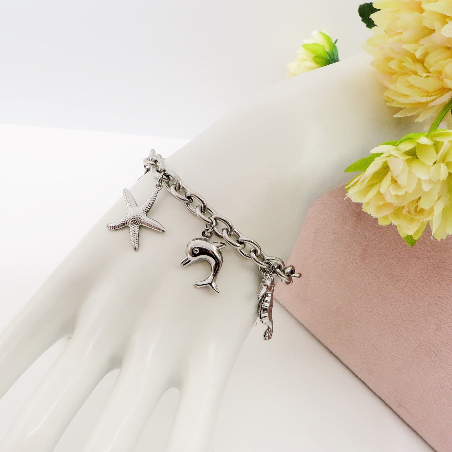 ANTIGUA - Bracciale con charms marini ACCIAIO INOSSIDABILE