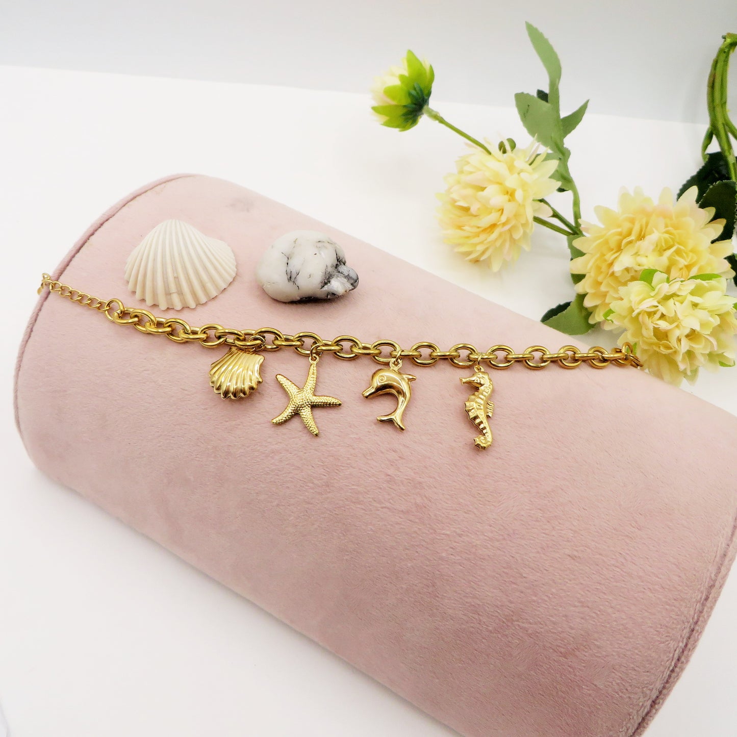ANTIGUA - Bracciale con charms marini ACCIAIO INOSSIDABILE