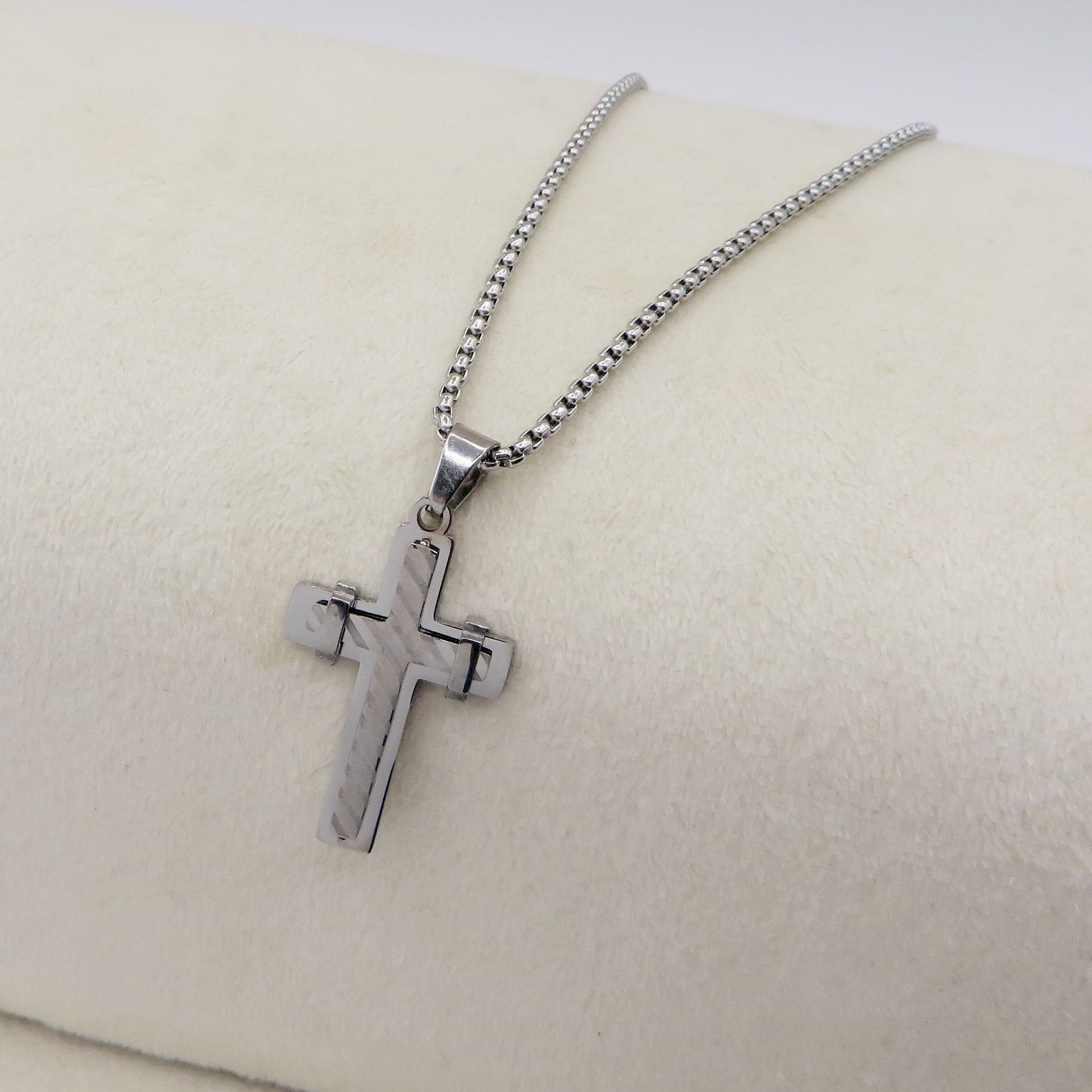 Collana pendente CROCE SQUARE uomo ACCIAIO