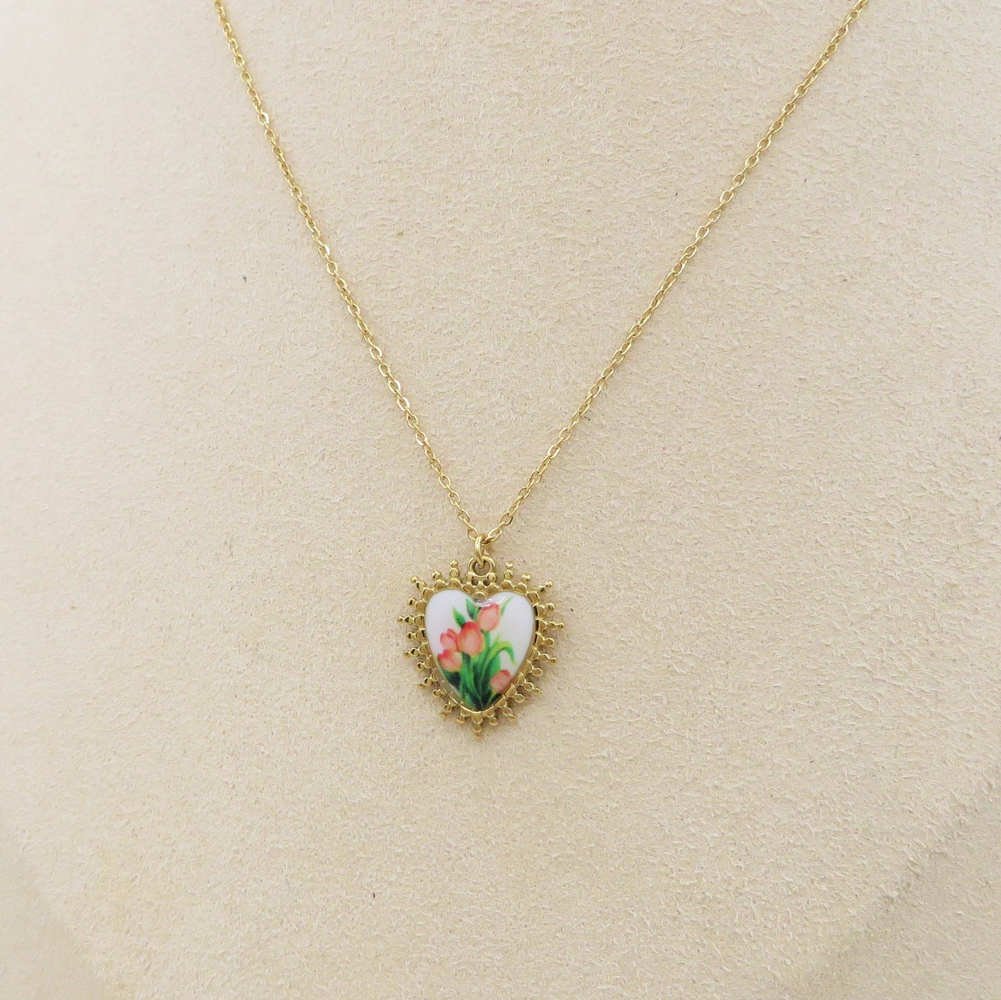 FLORINE Collana Pendente con fiore - ACCIAIO INOSSIDABILE