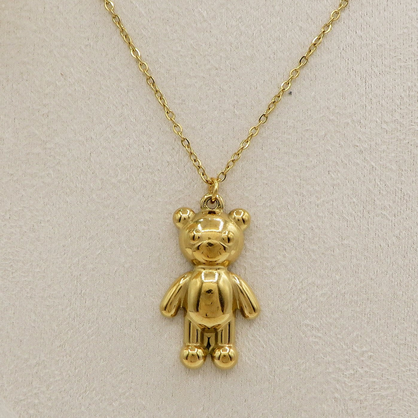 TEDDY big - Collana pendente orsetto in Acciaio inossidabile