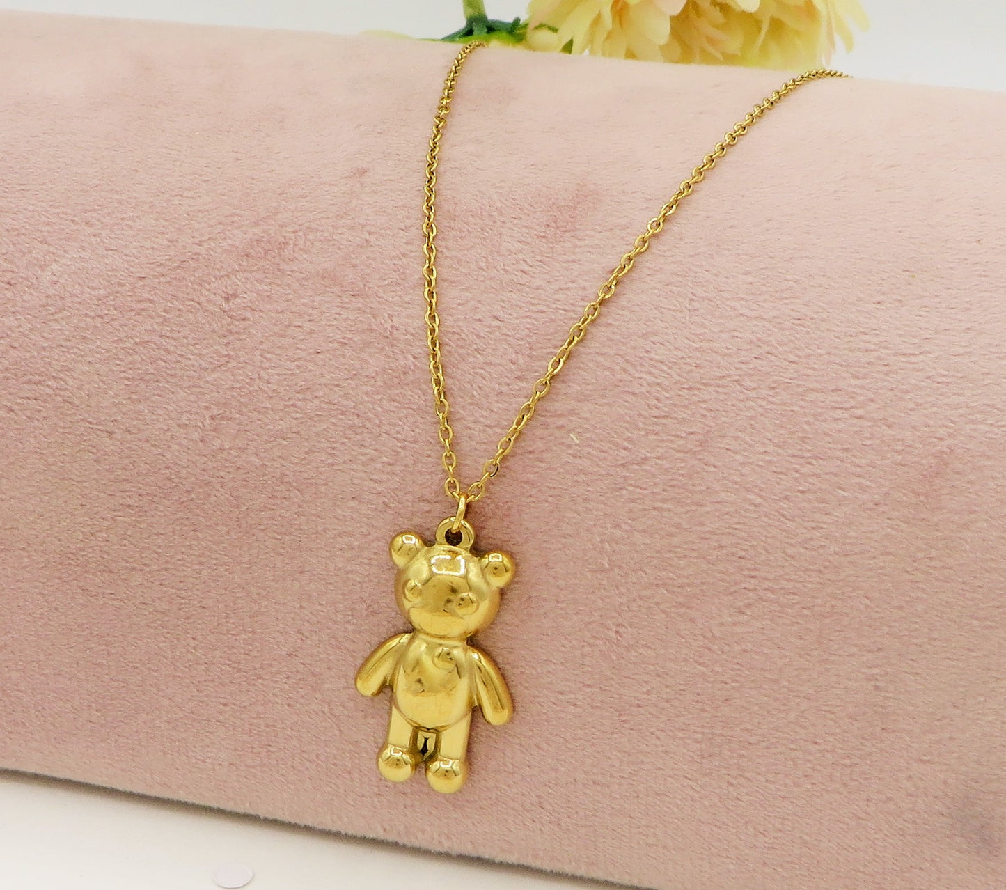 TEDDY big - Collana pendente orsetto in Acciaio inossidabile