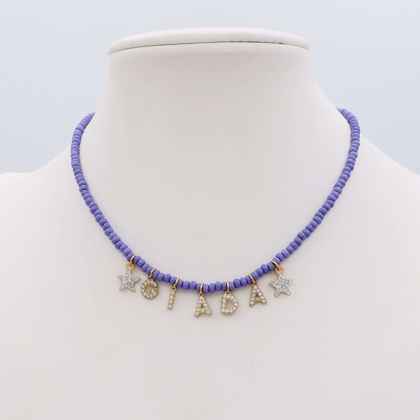 CHOKER Perle Con Nome personalizzabile in Acciaio Inox