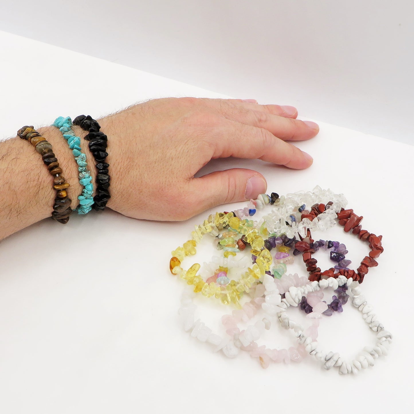 CHAKRA CHIPS ~ Bracciale in chips QUARZO ~ Nirvana Stones