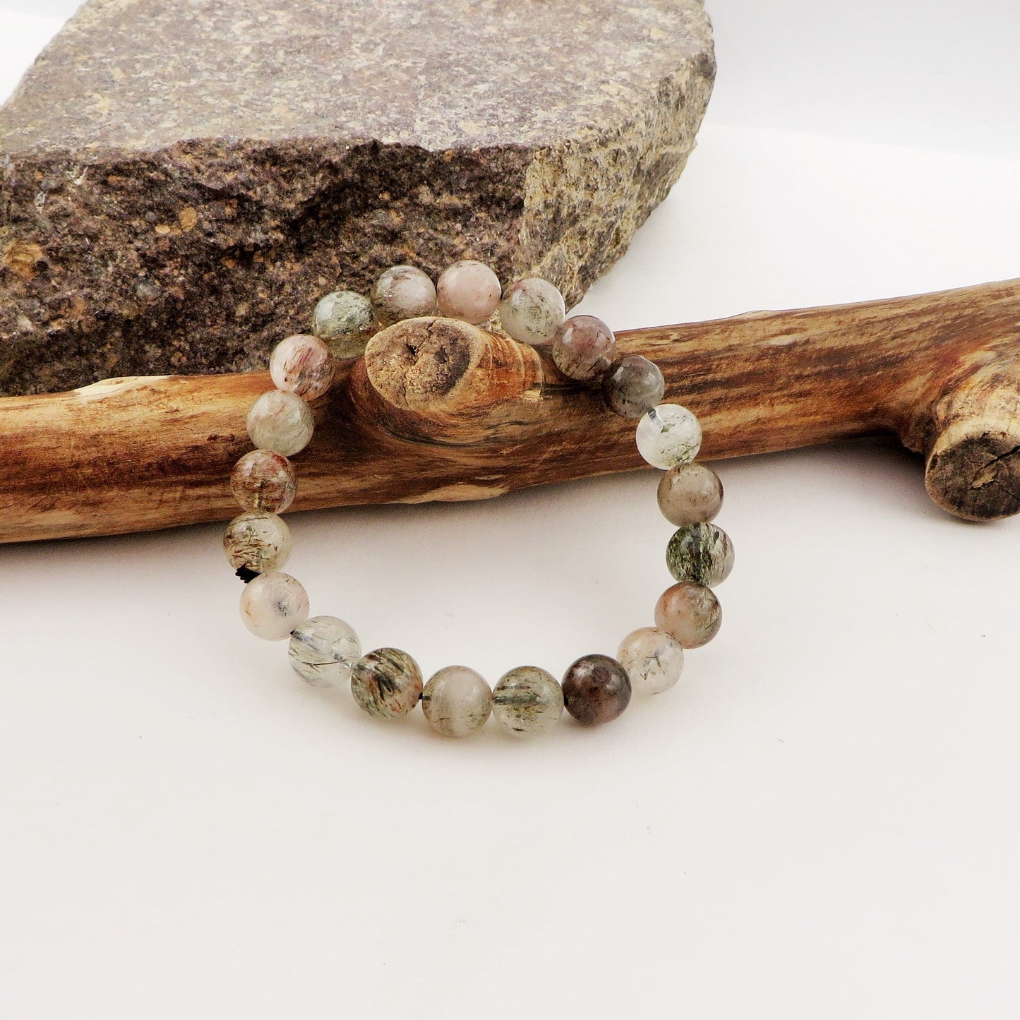 Sandarasa ~ Bracciale in QUARZO SUPER SEVEN naturale Black Gold ~ qualita' AAA