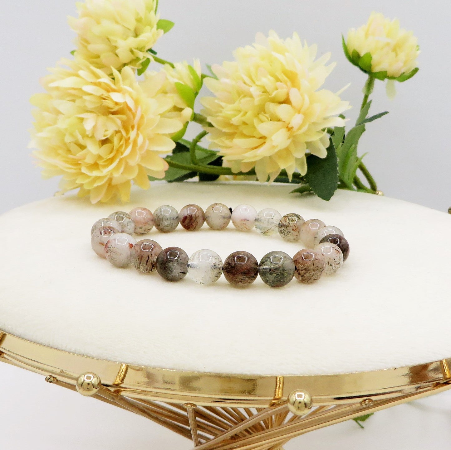 Sandarasa ~ Bracciale in QUARZO SUPER SEVEN naturale Black Gold ~ qualita' AAA