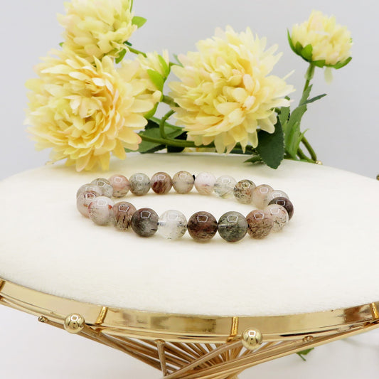 Sandarasa ~ Bracciale in QUARZO SUPER SEVEN naturale Black Gold ~ qualita' AAA